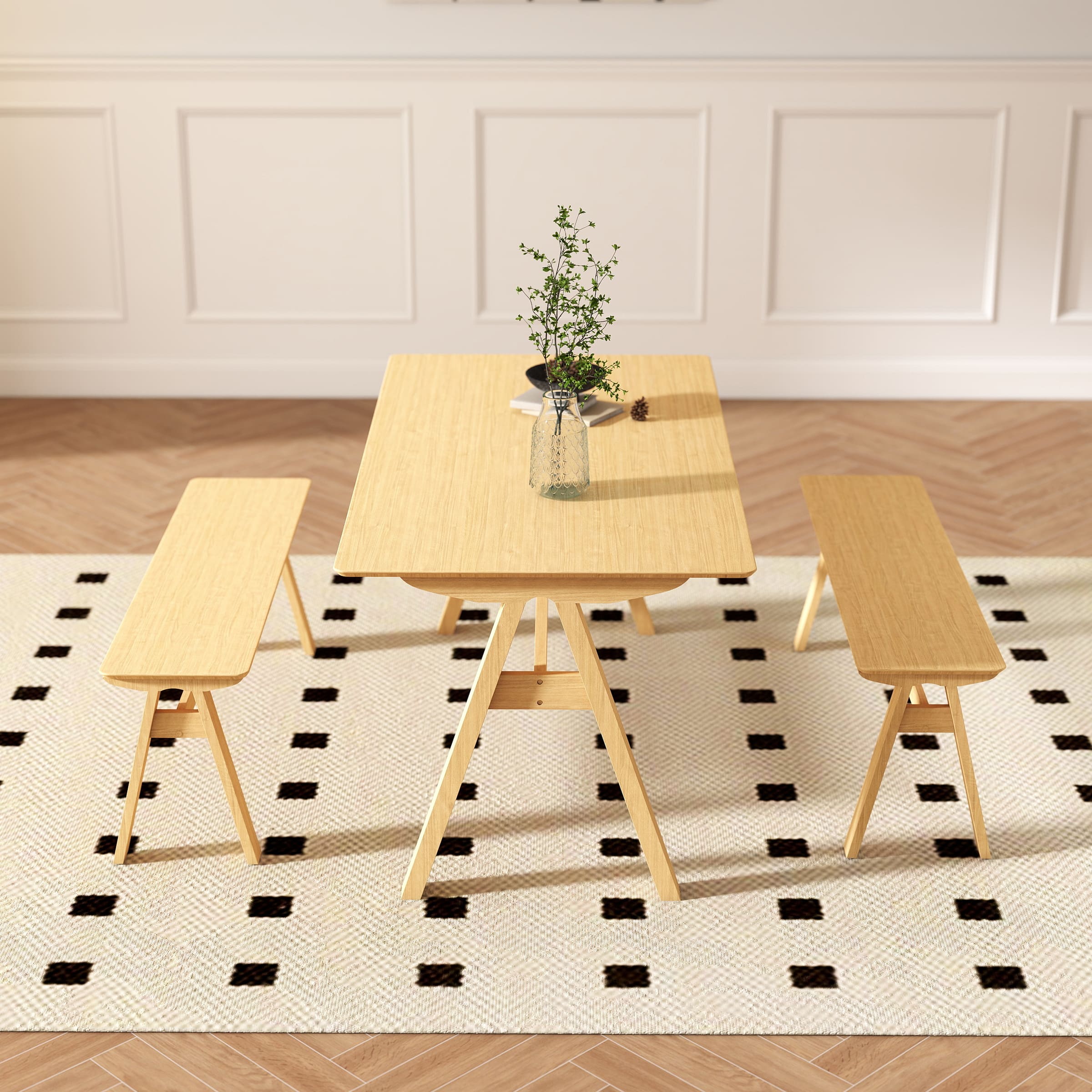 Solid Wood Kitchen Dining Table - 66002DT - Image 11
