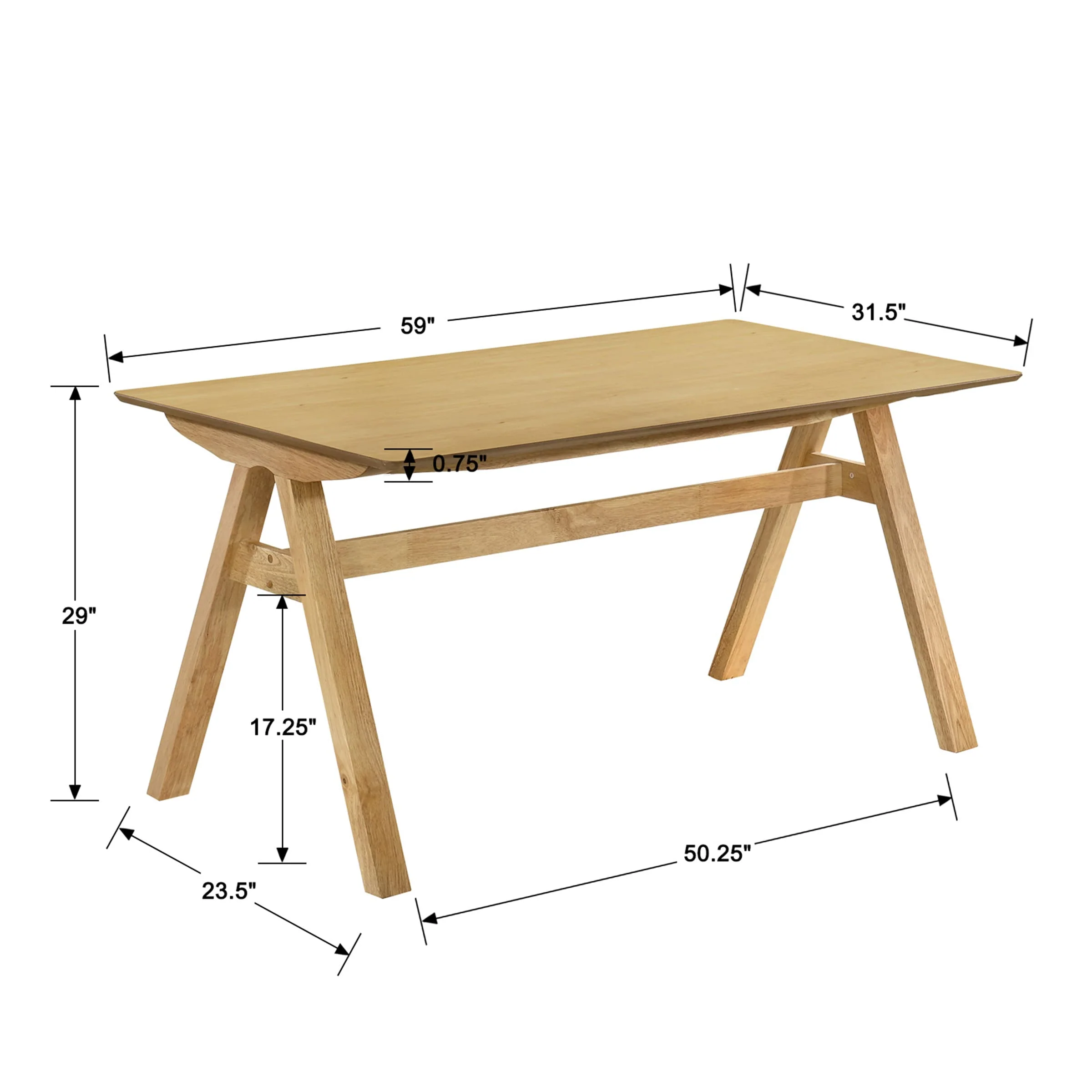 Solid Wood Kitchen Dining Table - 66002DT - Image 14