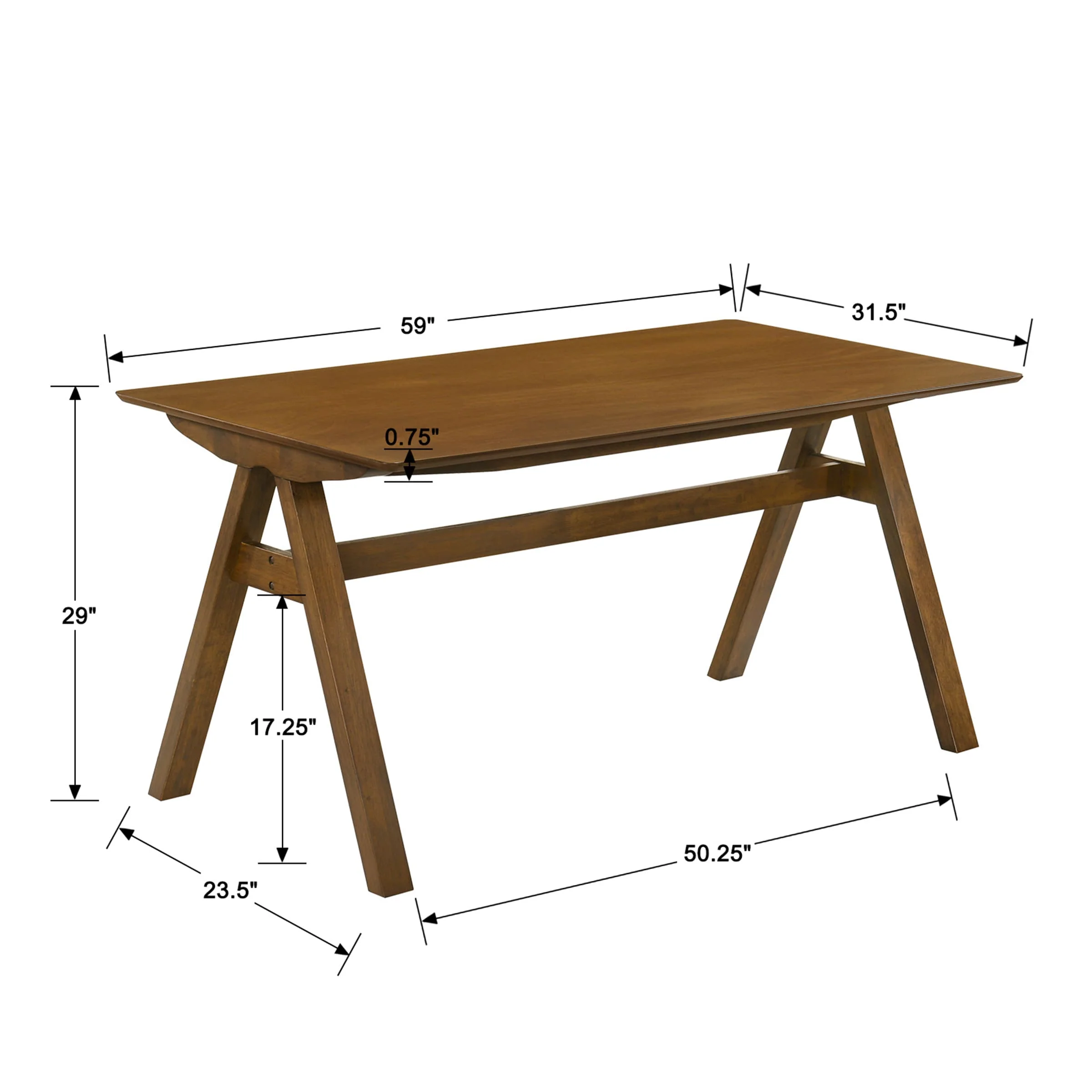Solid Wood Kitchen Dining Table - 66002DT - Image 7