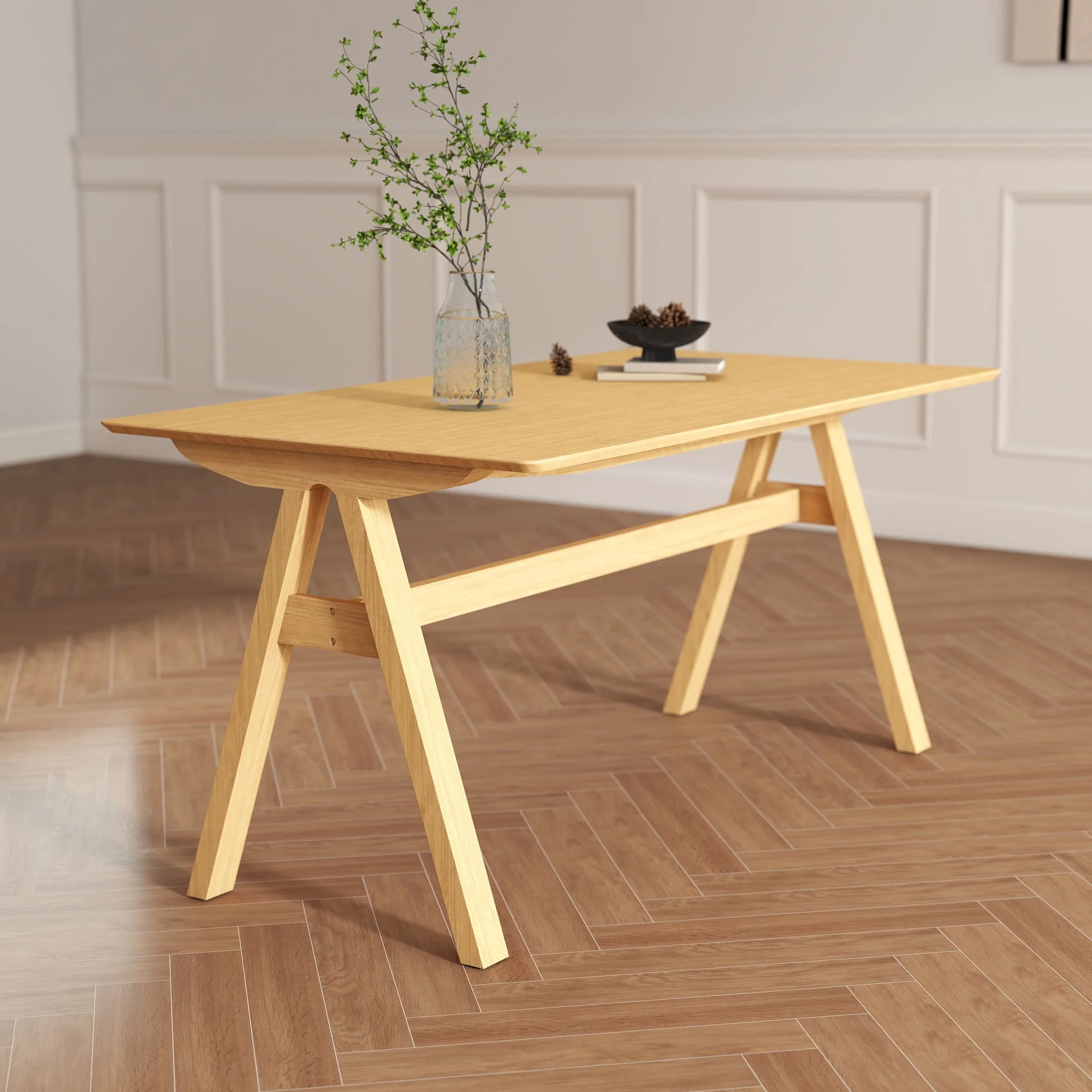 Solid Wood Kitchen Dining Table - 66002DT - Image 8