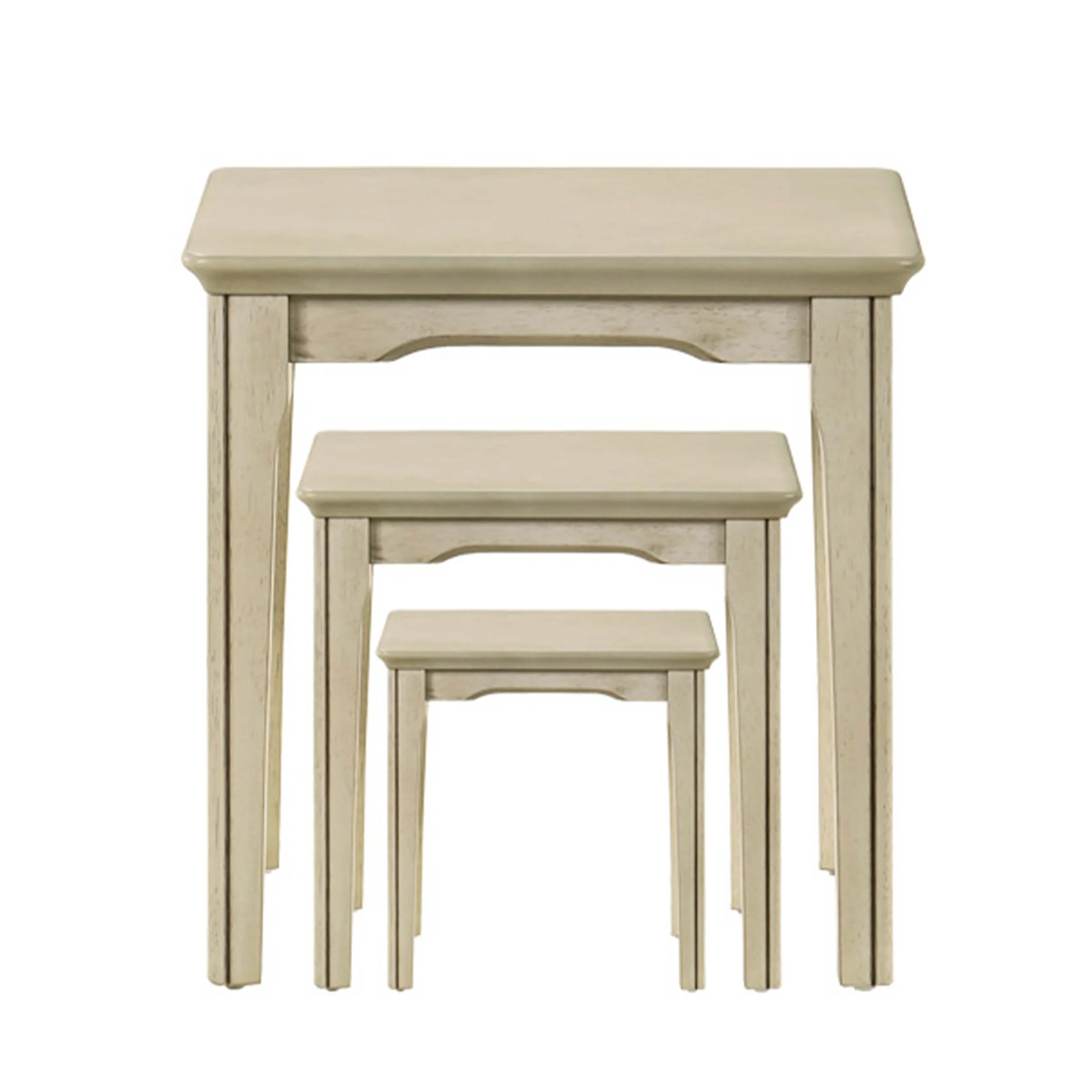 Solid Wood Rectangular Nesting Side Coffee Tables Set of 3 - 0002ST - Image 11