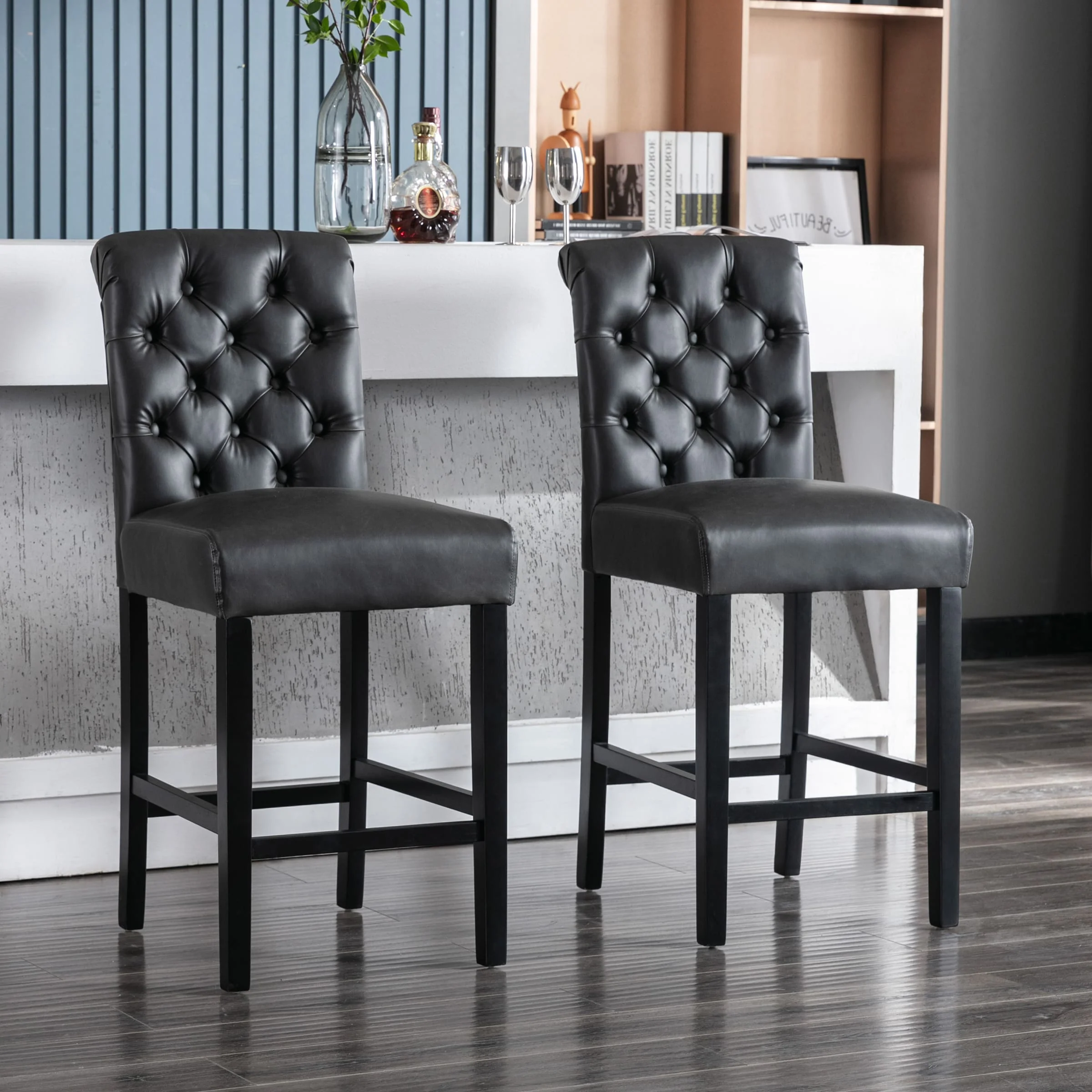 Tufted Counter Height Bar Stools Set of 2 - 8335CS - Image 2