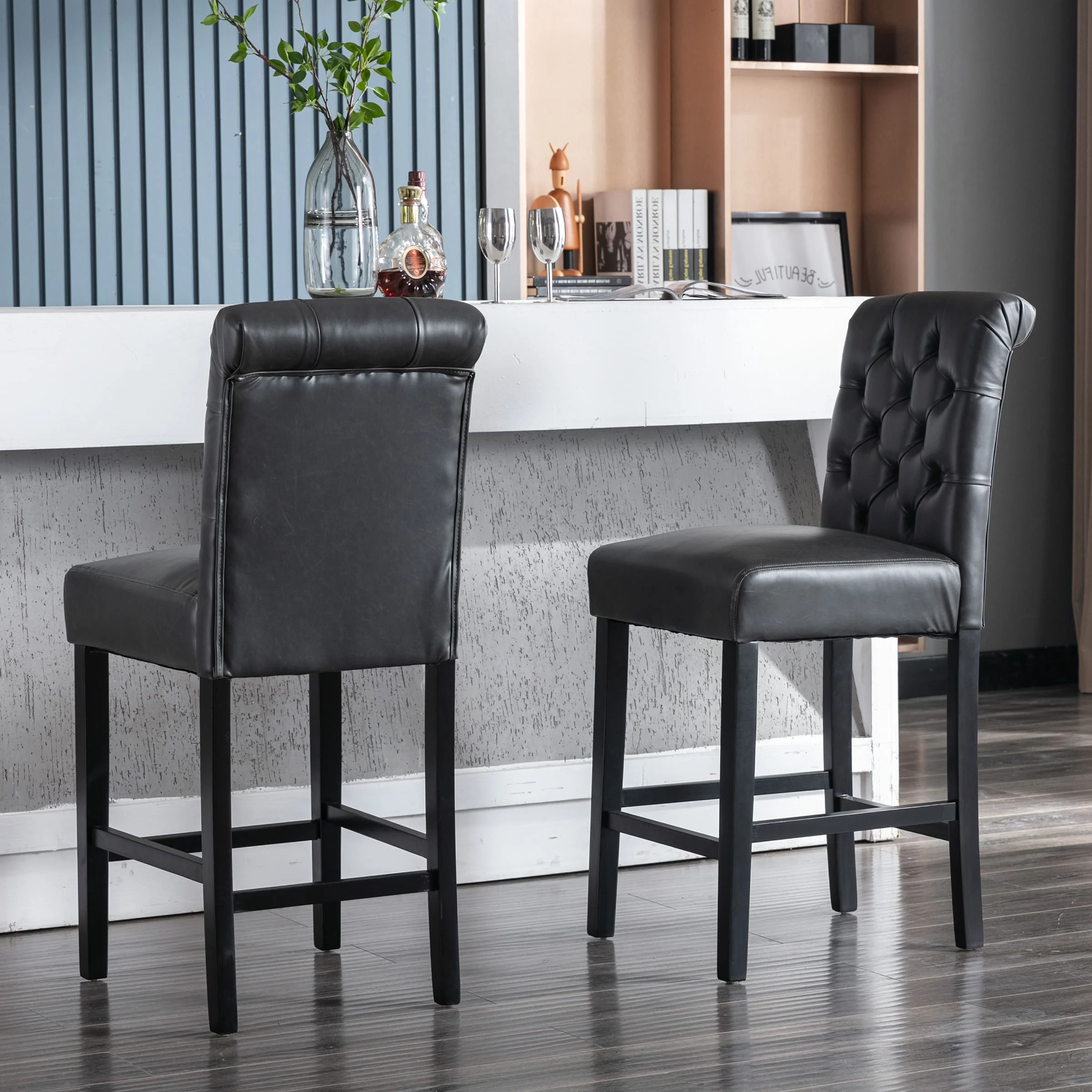 Tufted Counter Height Bar Stools Set of 2 - 8335CS - Image 3