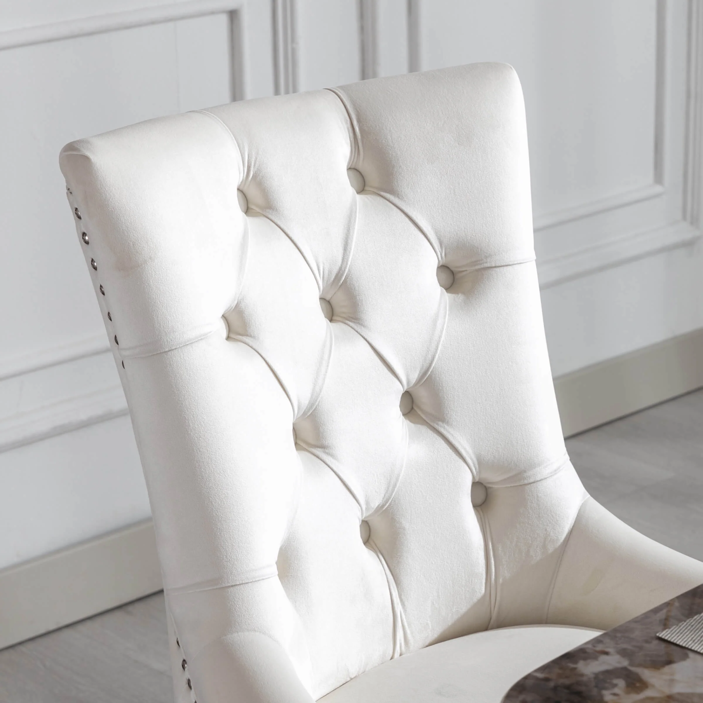 Tufted Velvet Kitchen Chairs Set of 2 - 8338DC - Image 19
