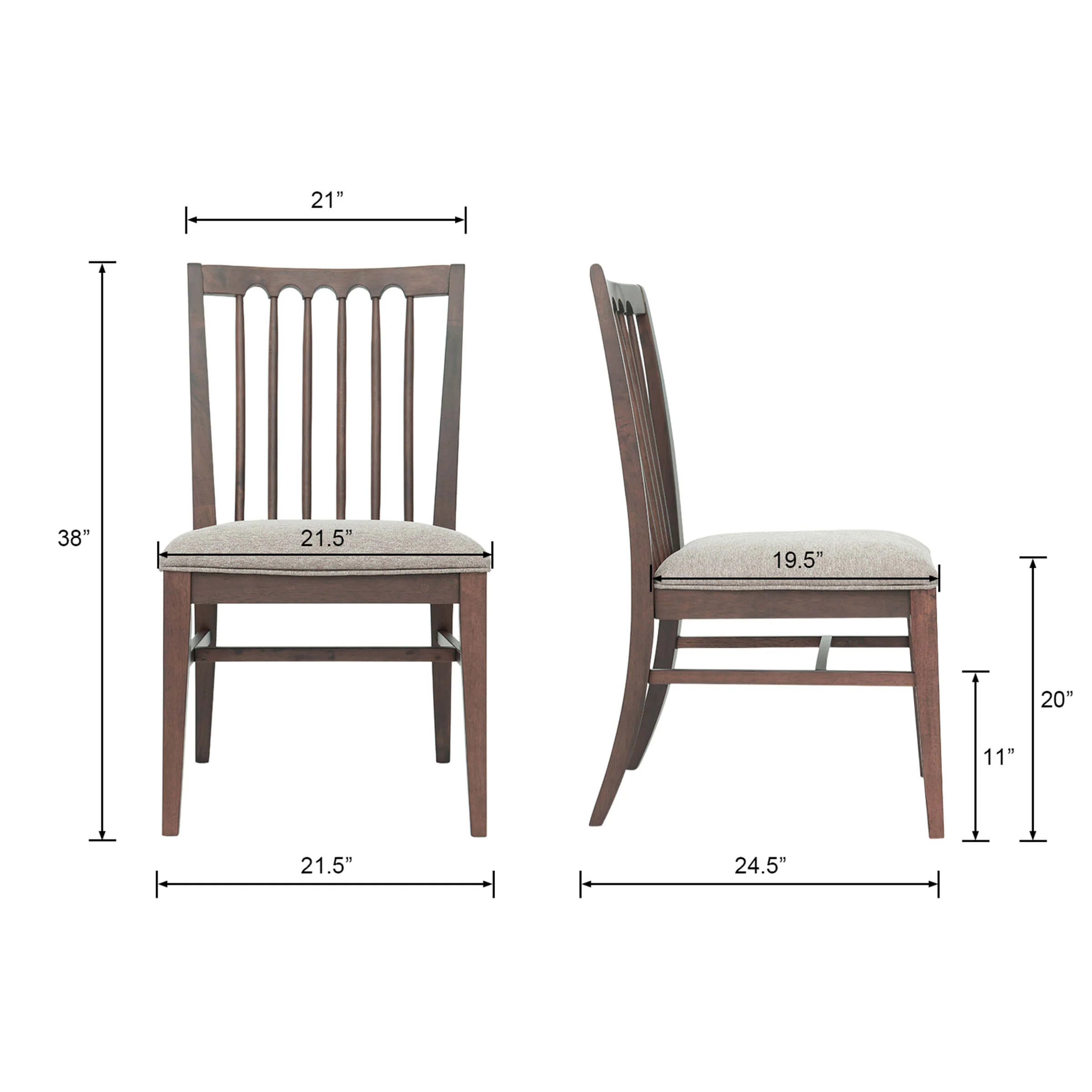 Upholstered Dining Chairs Set of 2 - 00240DC - Image 14