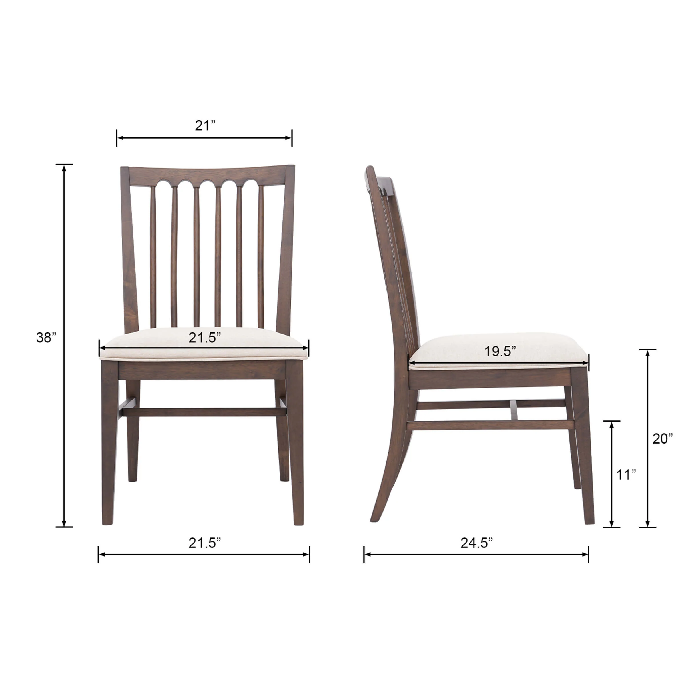 Upholstered Dining Chairs Set of 2 - 00240DC - Image 21