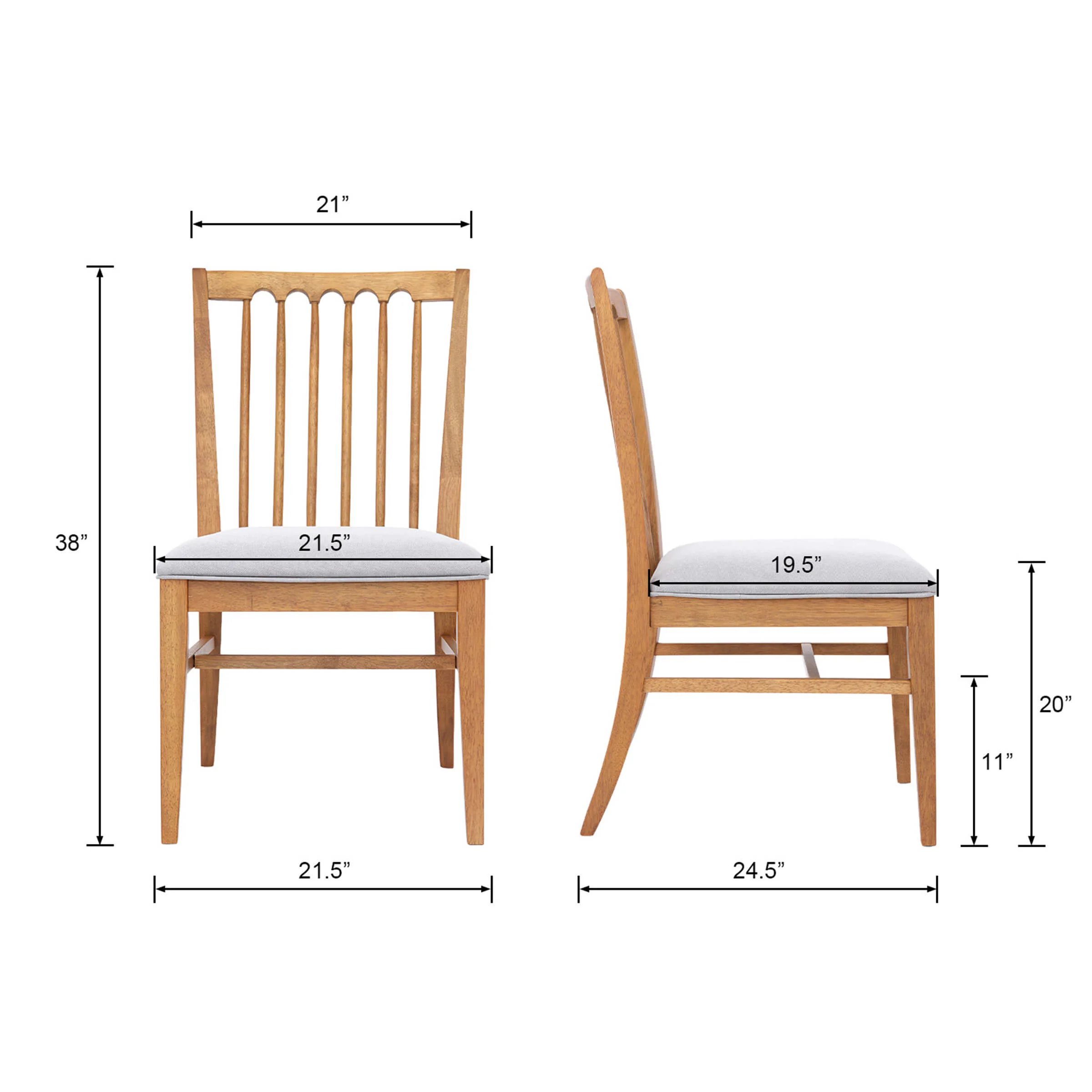 Upholstered Dining Chairs Set of 2 - 00240DC - Image 7