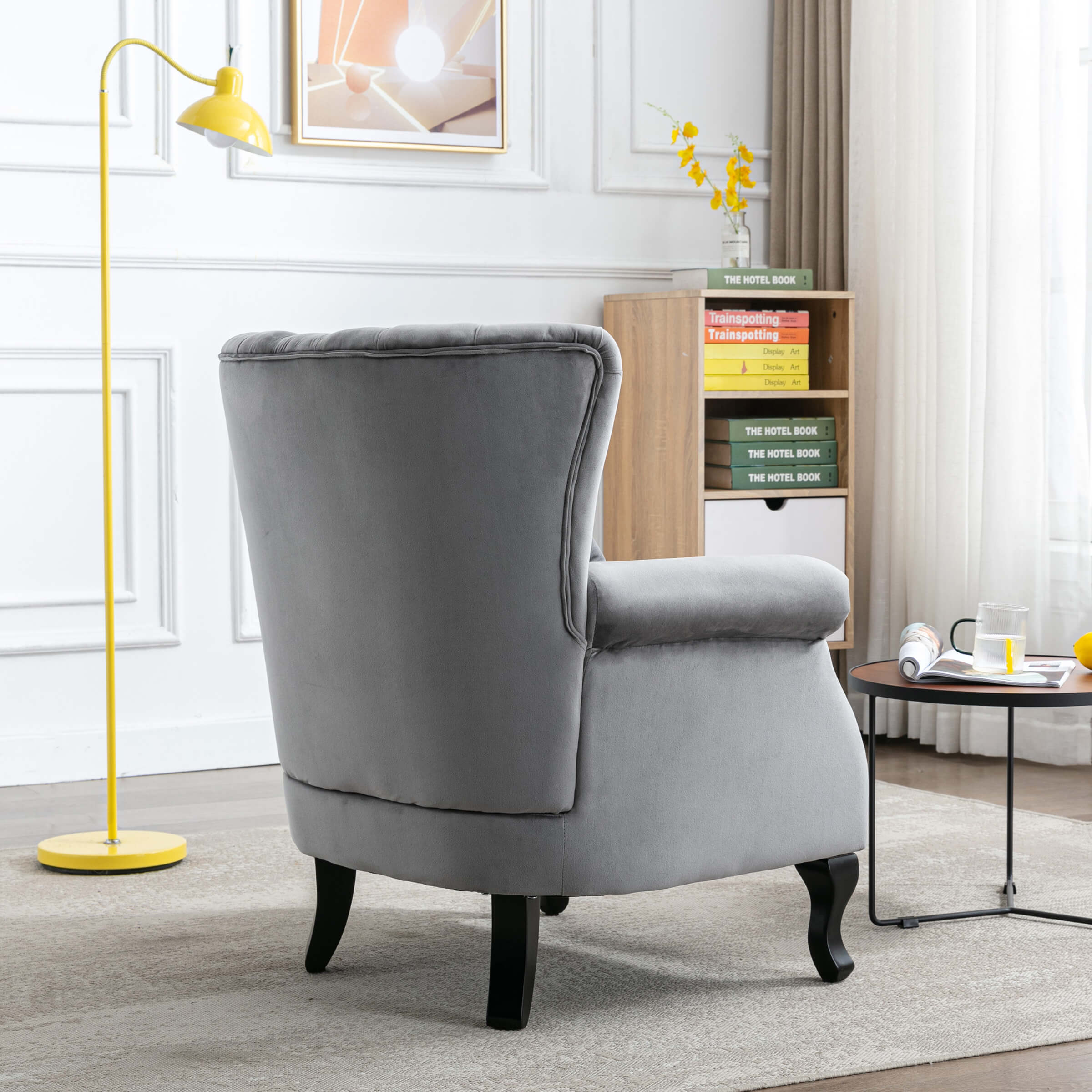 Wingback Nail-Head Velvet Accent Chair 1 PCS - X904AC - Image 12