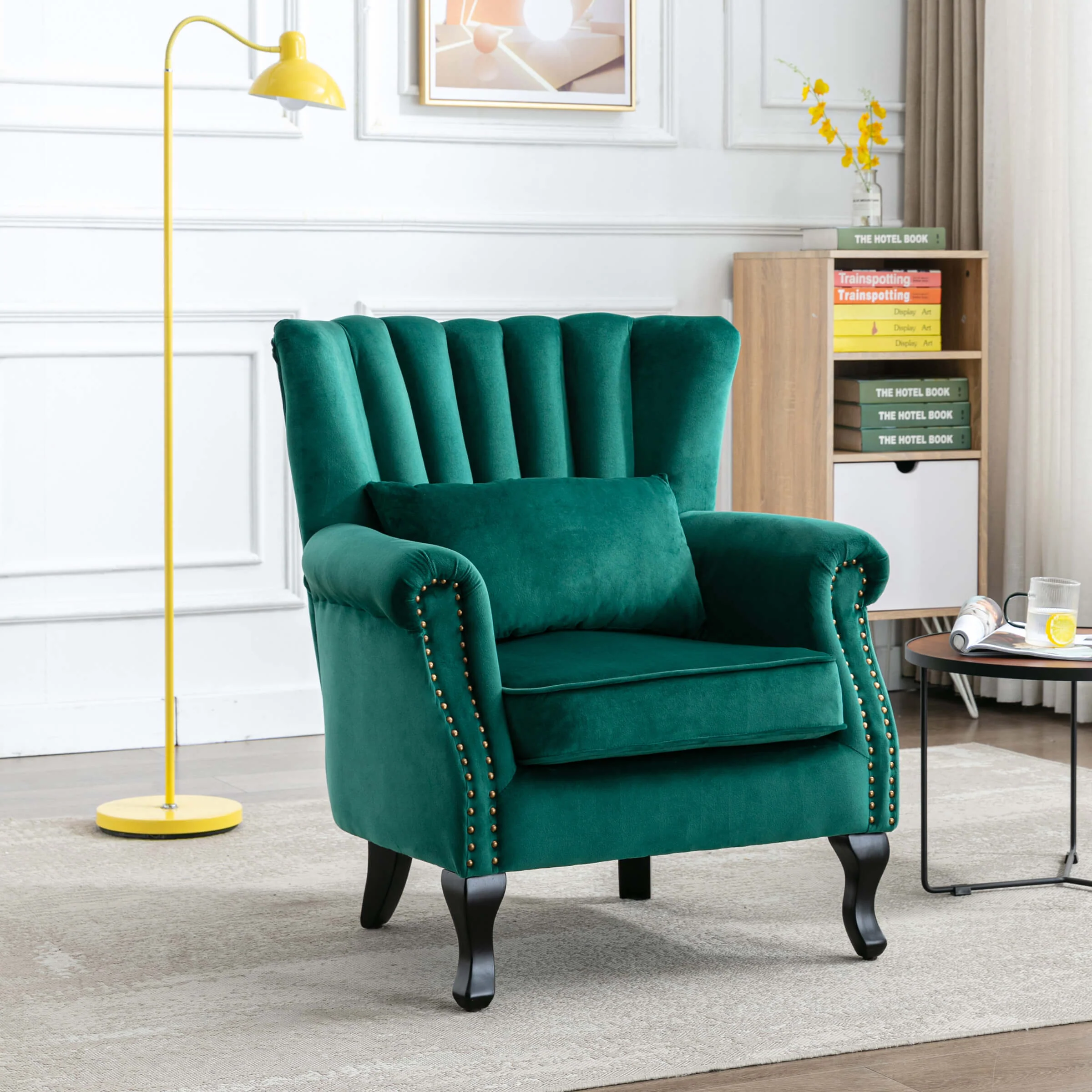 Wingback Nail-Head Velvet Accent Chair 1 PCS - X904AC - Image 18
