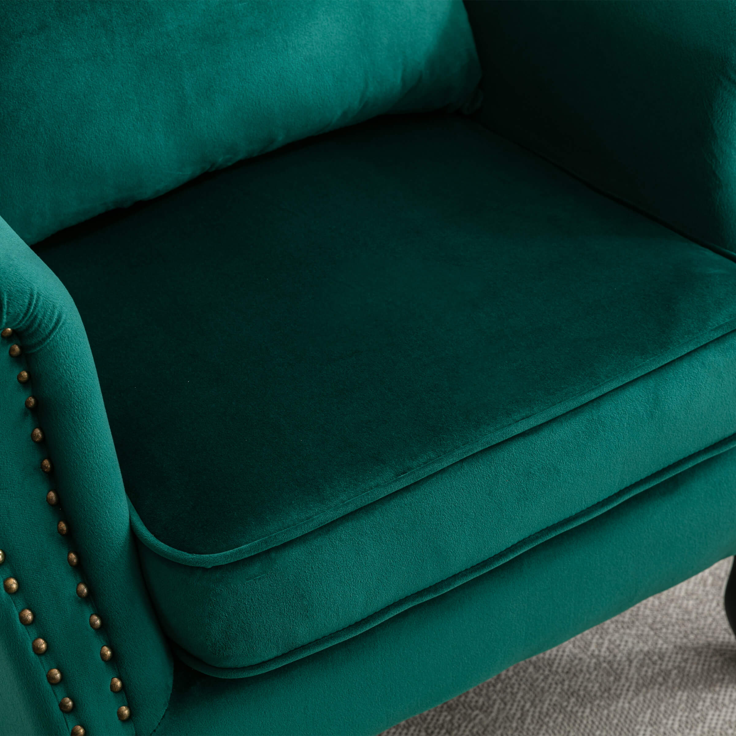 Wingback Nail-Head Velvet Accent Chair 1 PCS - X904AC - Image 20