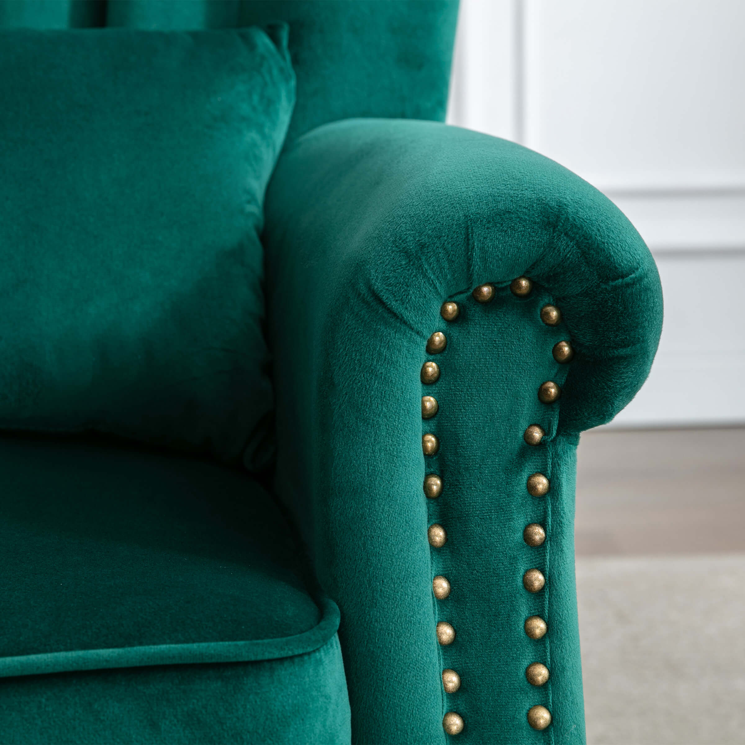 Wingback Nail-Head Velvet Accent Chair 1 PCS - X904AC - Image 22