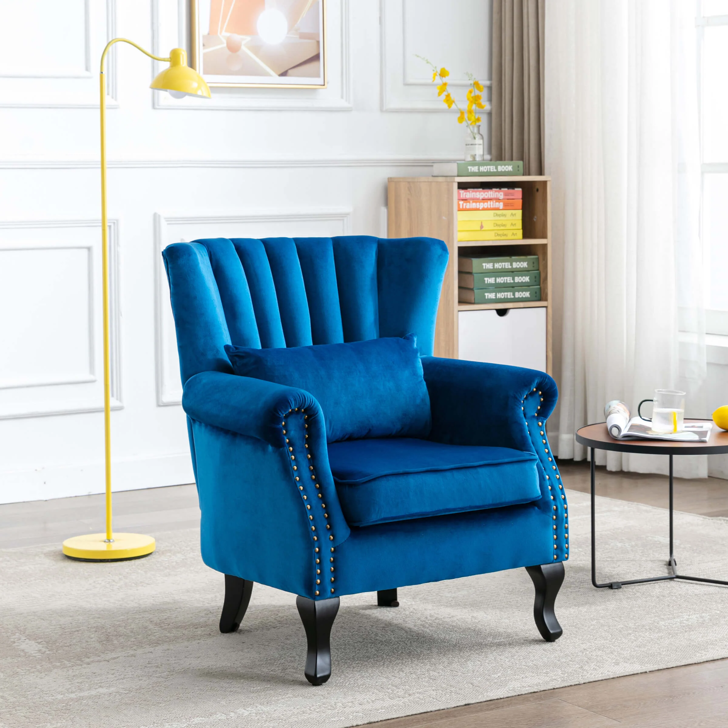 Wingback Nail-Head Velvet Accent Chair 1 PCS - X904AC - Image 24