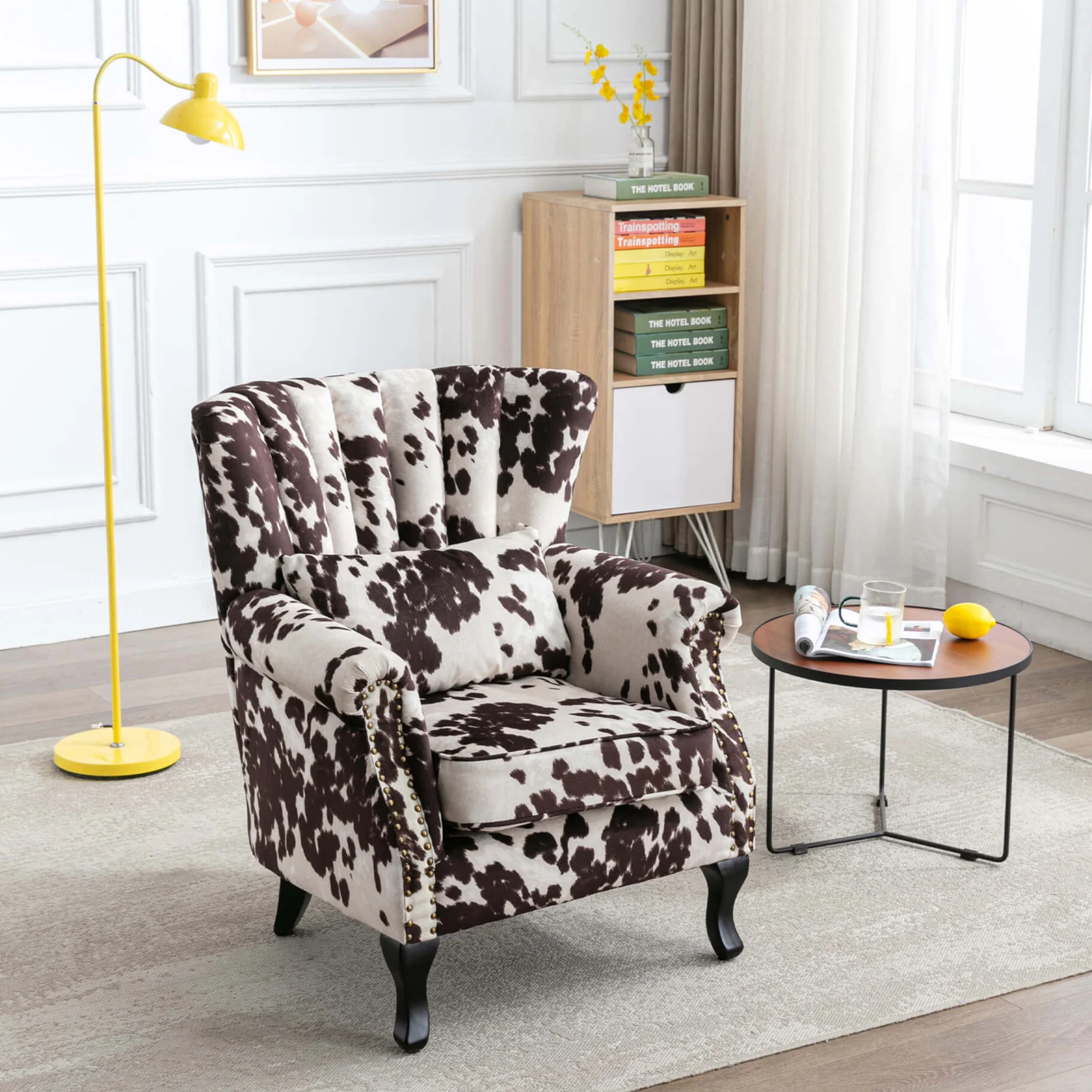 Wingback Nail-Head Velvet Accent Chair 1 PCS - X904AC - Image 3