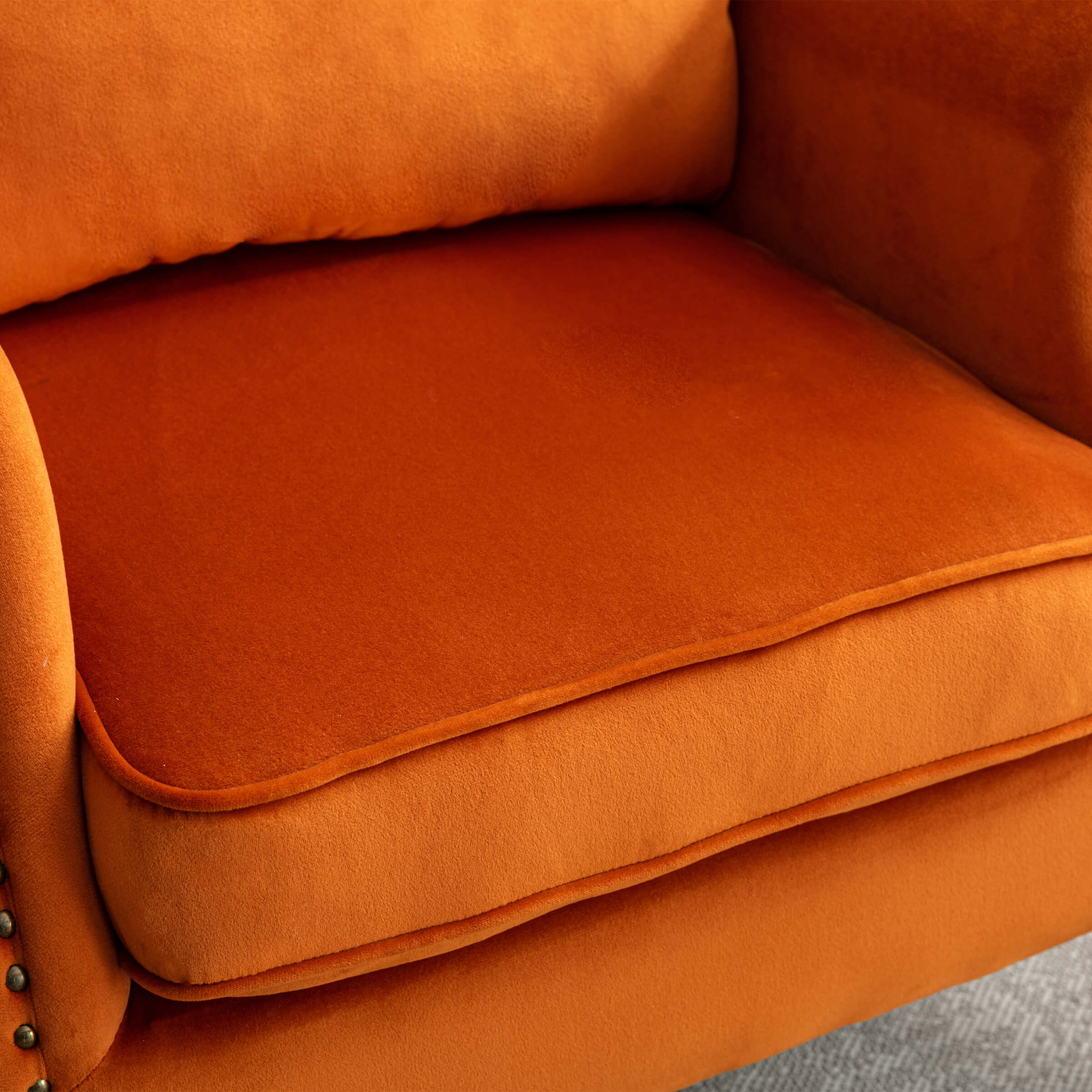 Wingback Nail-Head Velvet Accent Chair 1 PCS - X904AC - Image 33