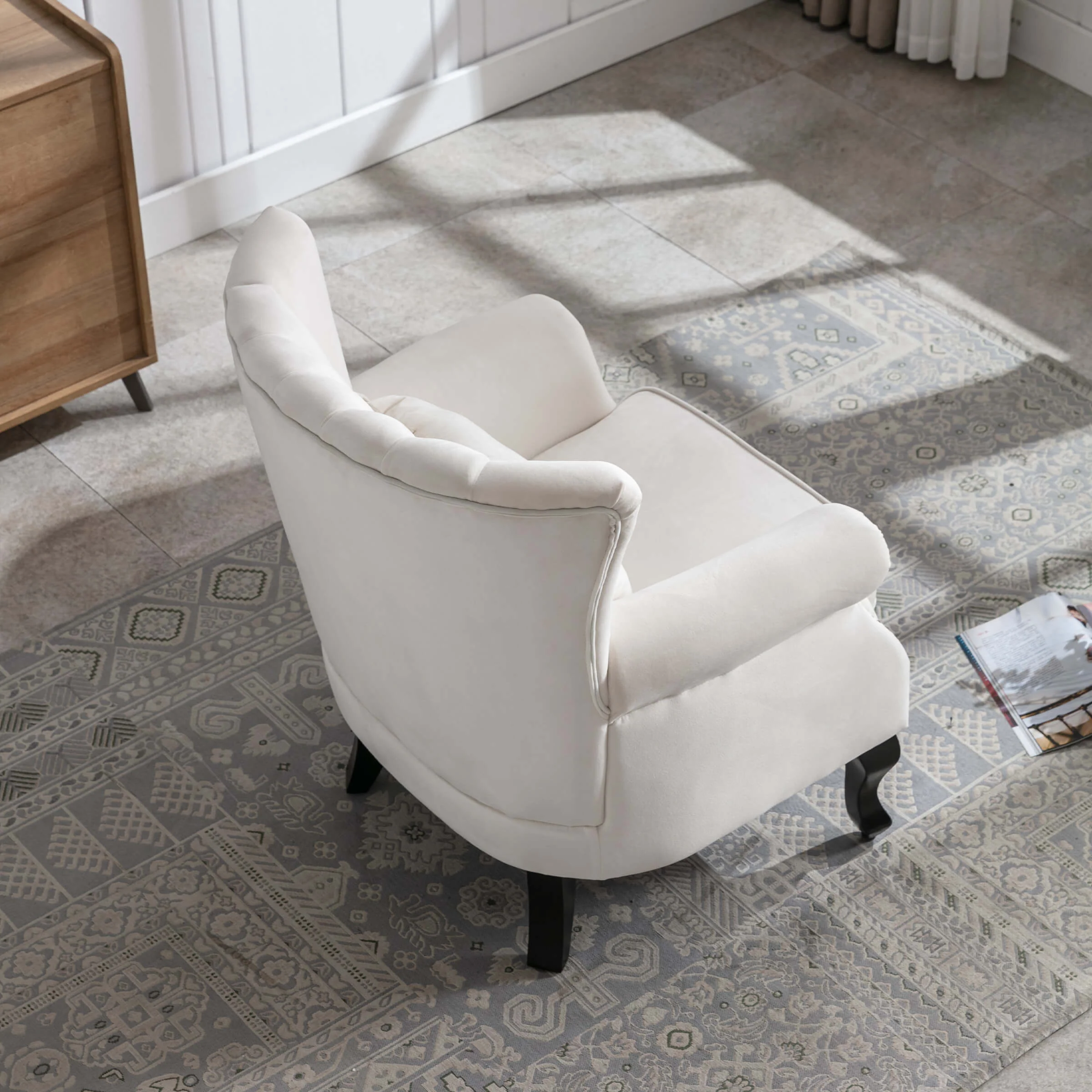 Wingback Nail-Head Velvet Accent Chair 1 PCS - X904AC - Image 40