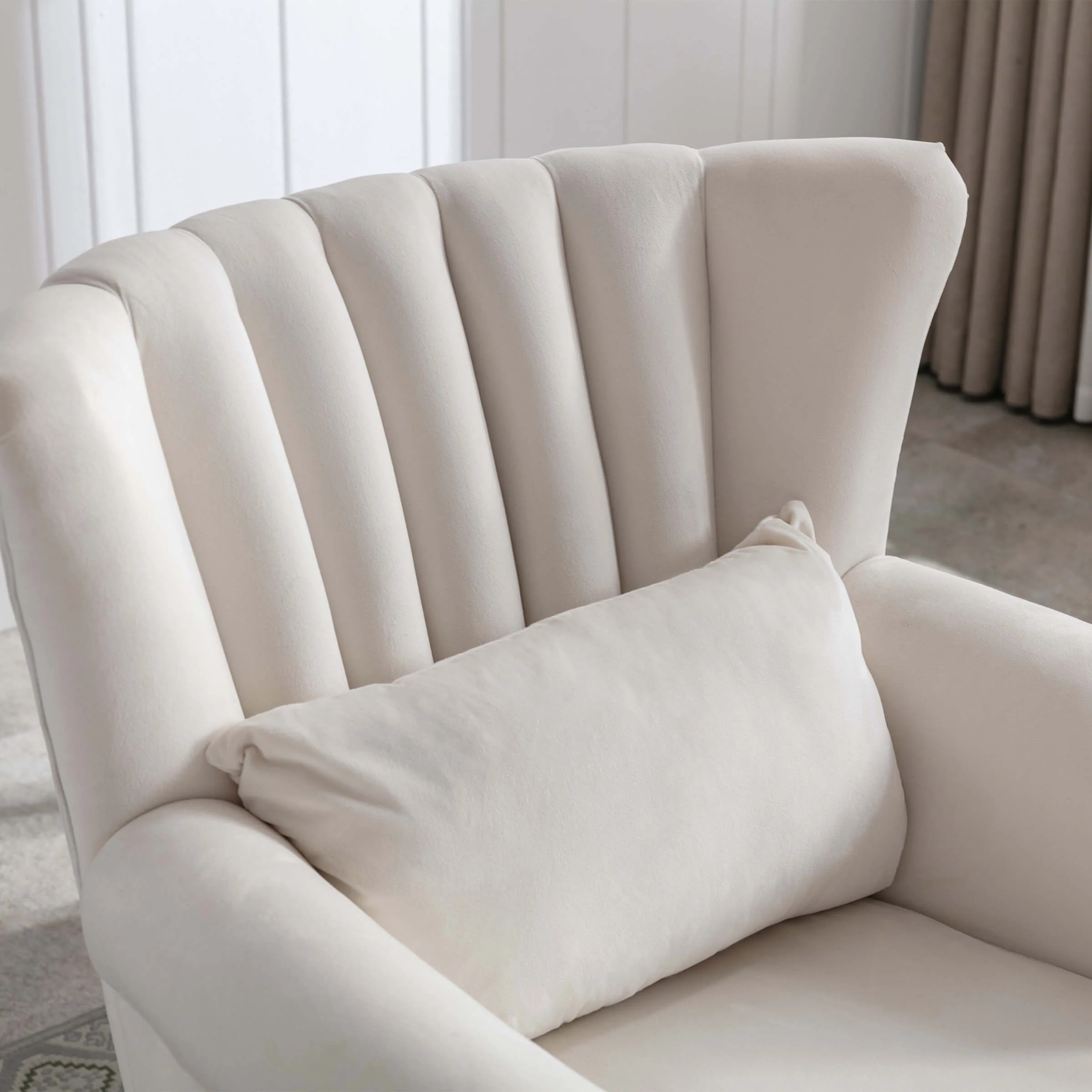 Wingback Nail-Head Velvet Accent Chair 1 PCS - X904AC - Image 42
