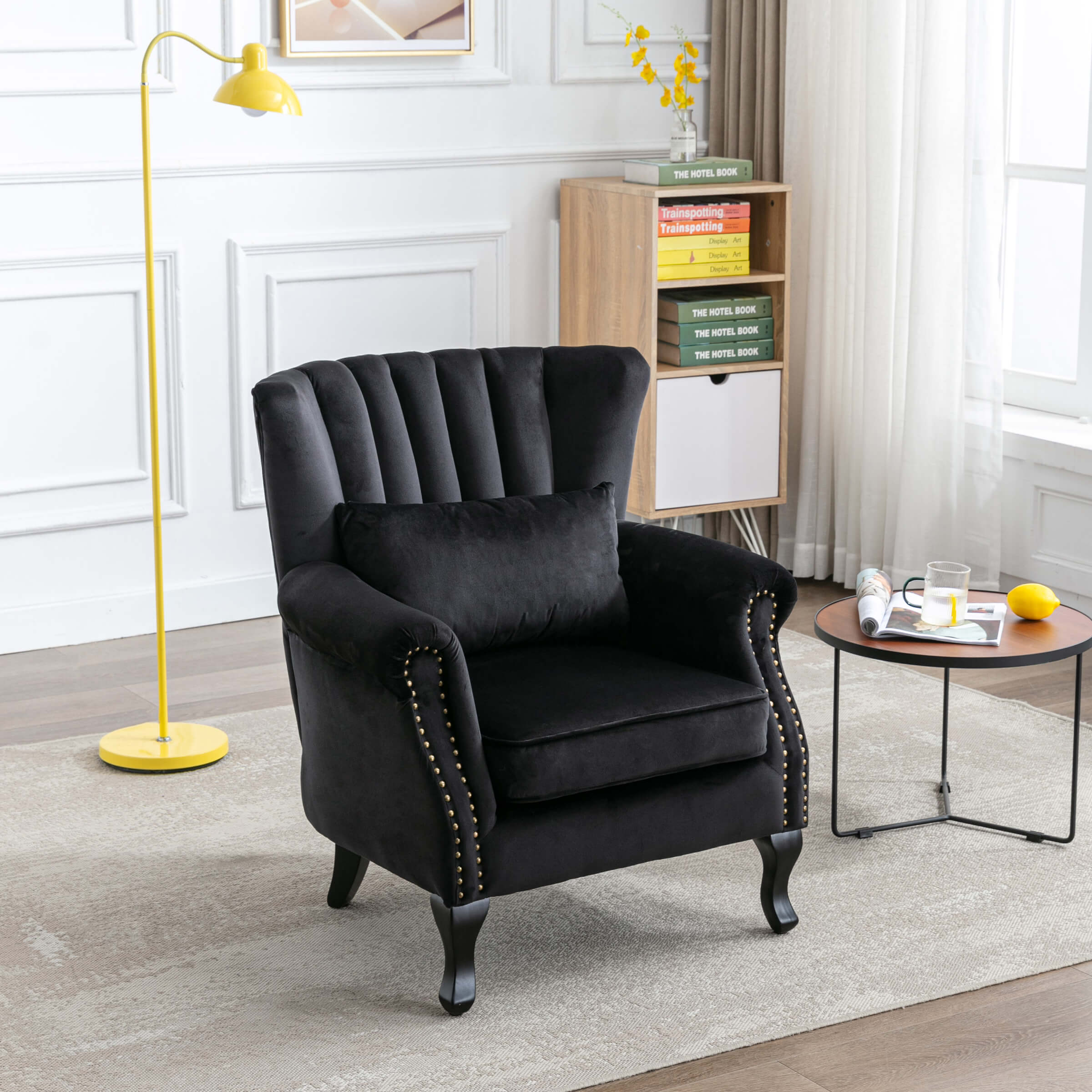 Wingback Nail-Head Velvet Accent Chair 1 PCS - X904AC - Image 53