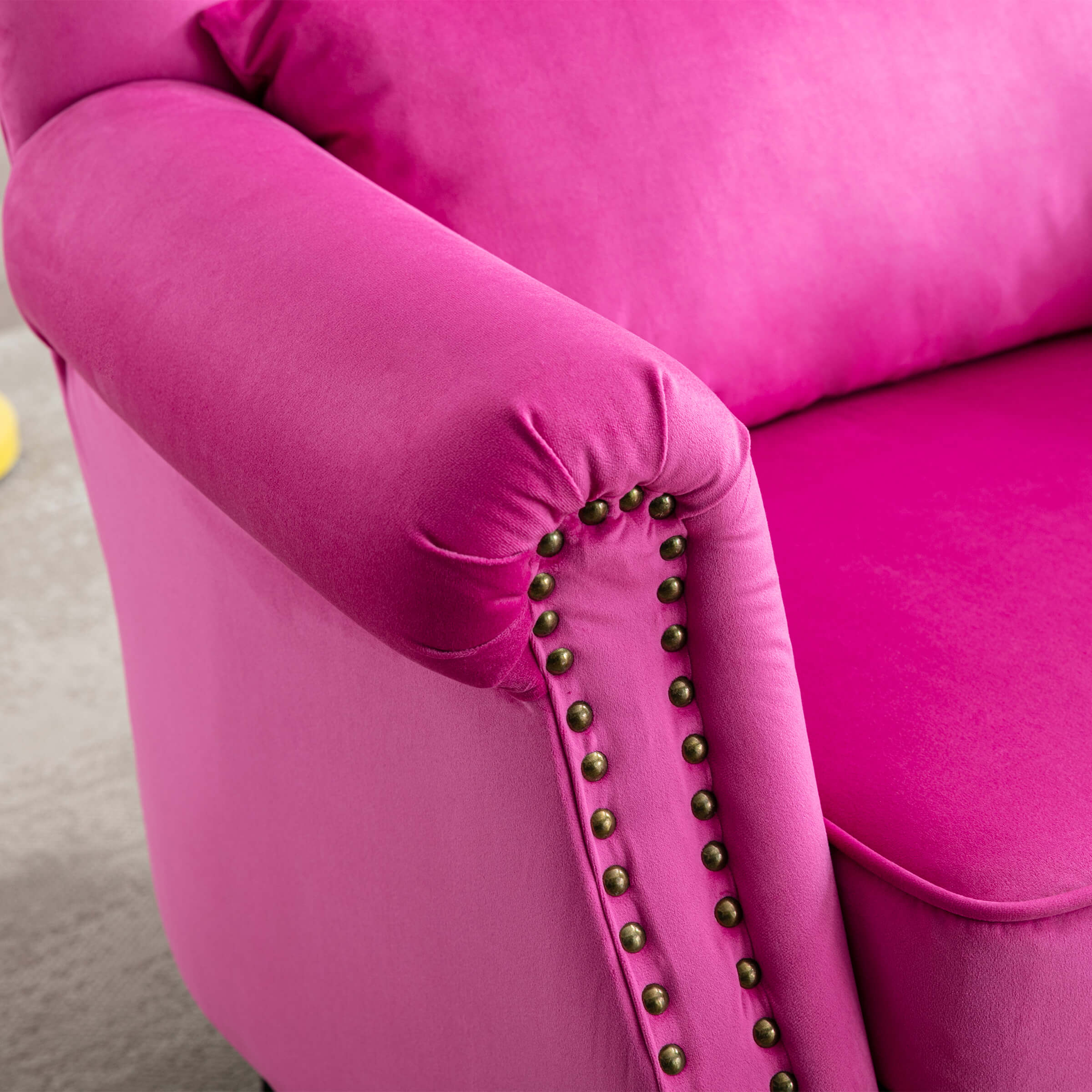 Wingback Nail-Head Velvet Accent Chair 1 PCS - X904AC - Image 64