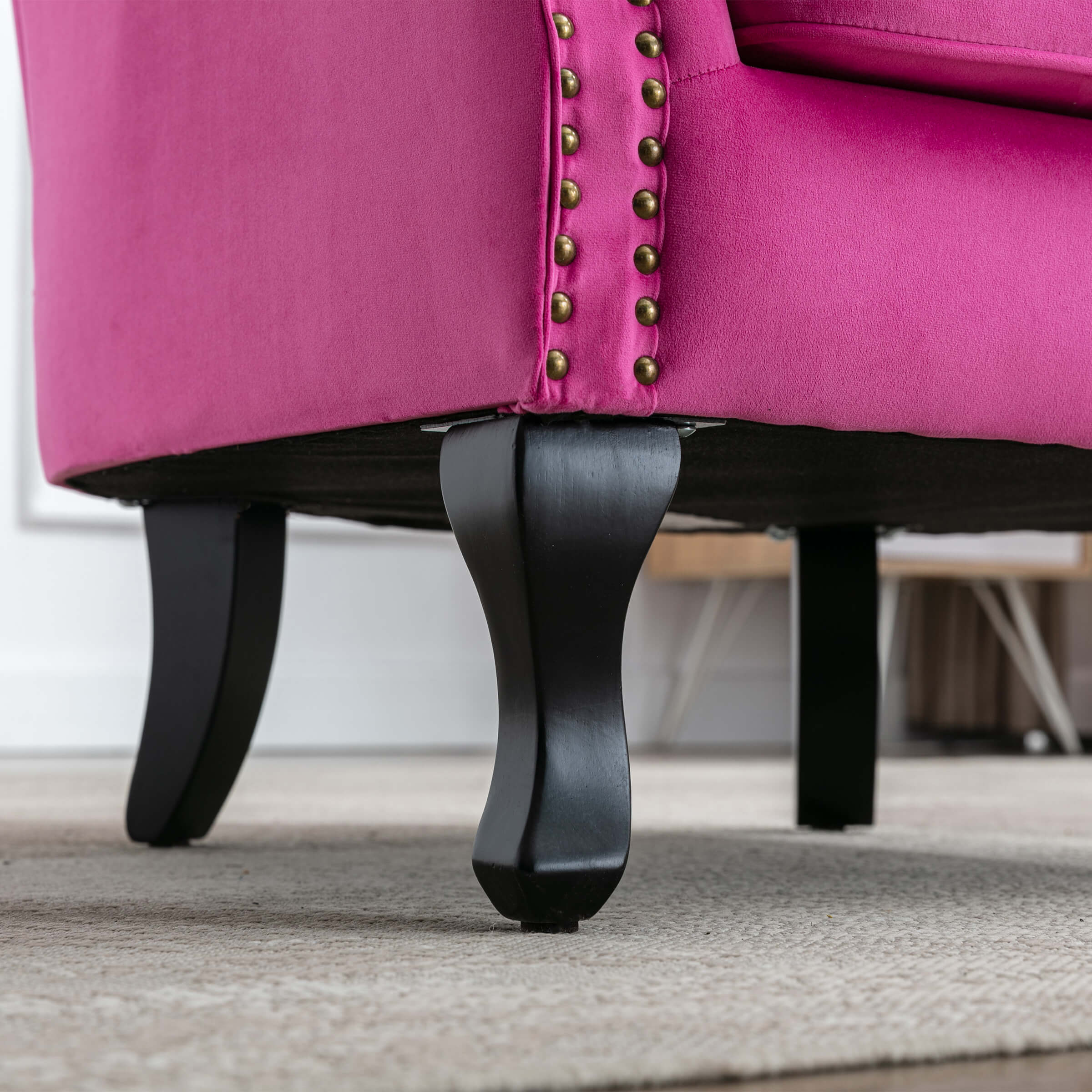 Wingback Nail-Head Velvet Accent Chair 1 PCS - X904AC - Image 65