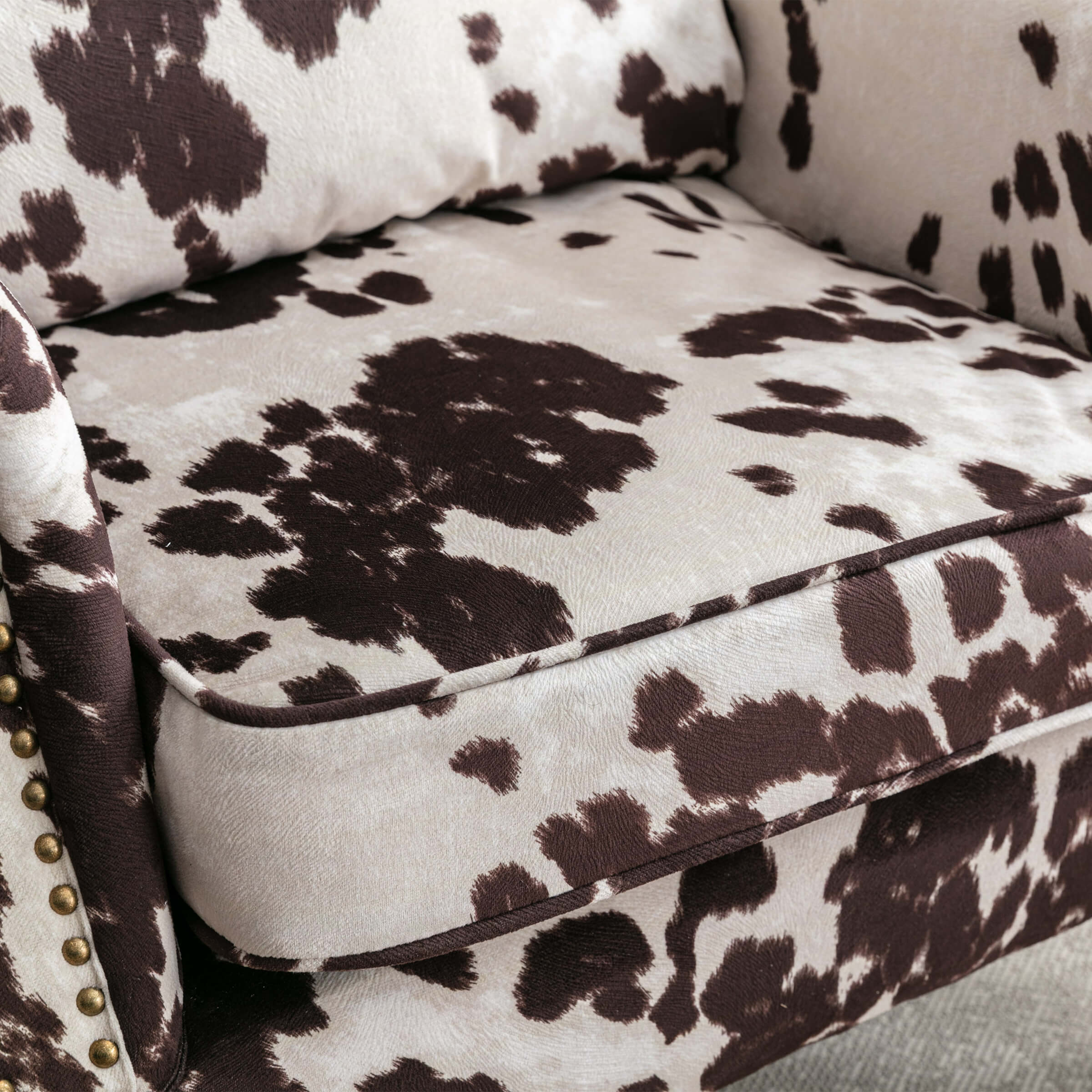 Wingback Nail-Head Velvet Accent Chair 1 PCS - X904AC - Image 7