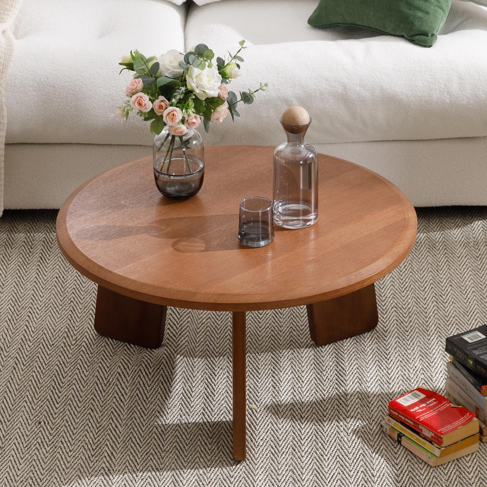 Wood Black Round Coffee Table - XX12CT - Image 7