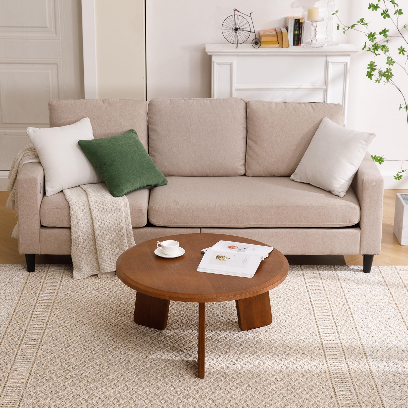 Wood Black Round Coffee Table - XX12CT - Image 9