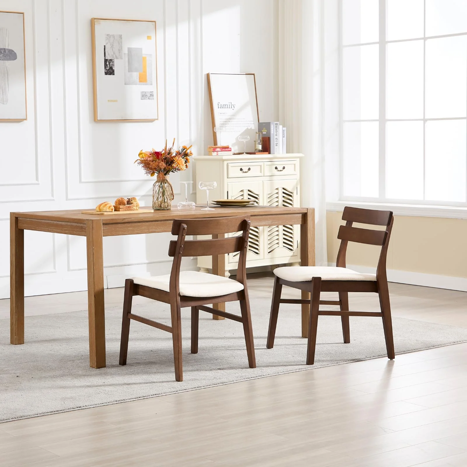 Wood Dining Chairs Set of 2 - 2096DC - Image 10