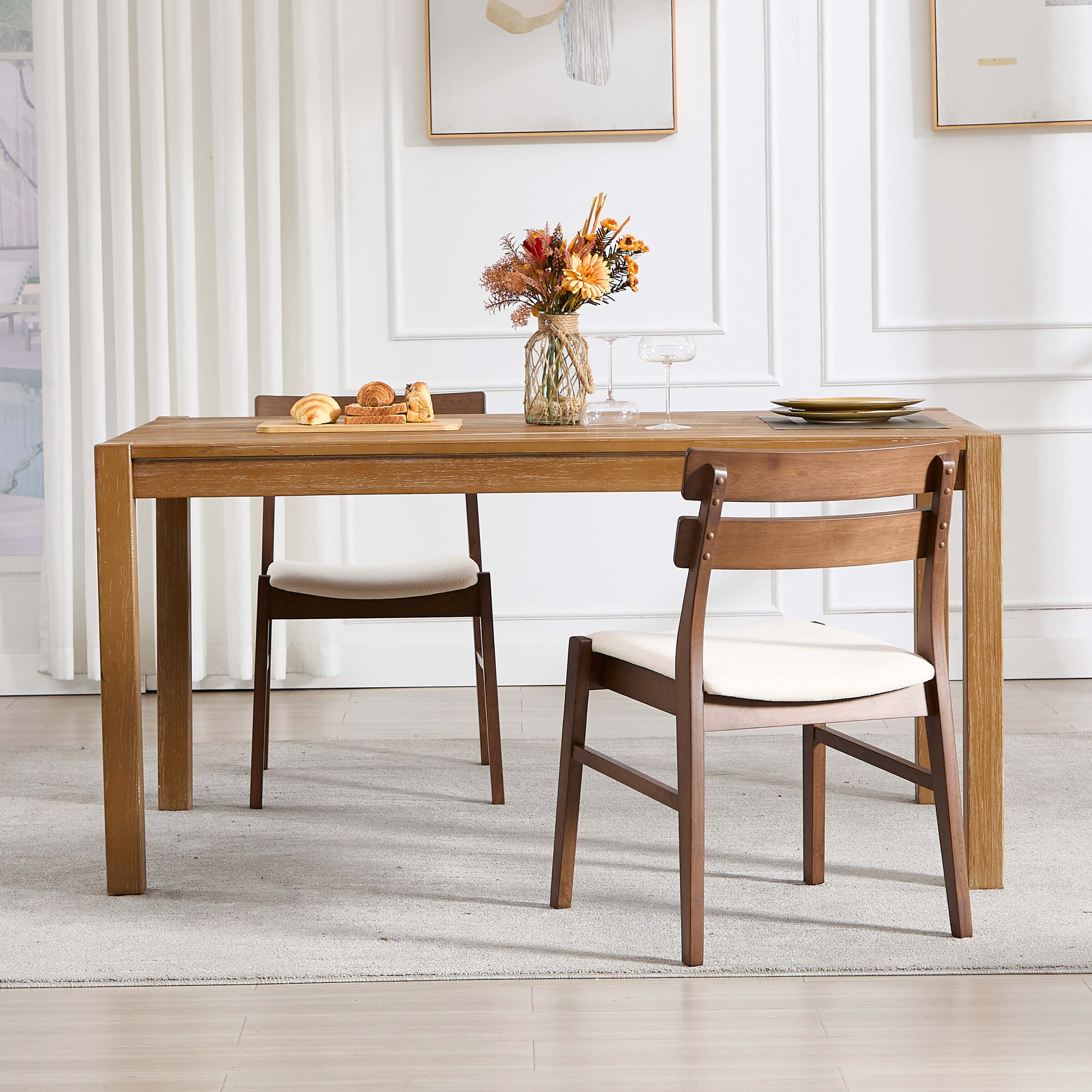 Wood Dining Chairs Set of 2 - 2096DC - Image 11
