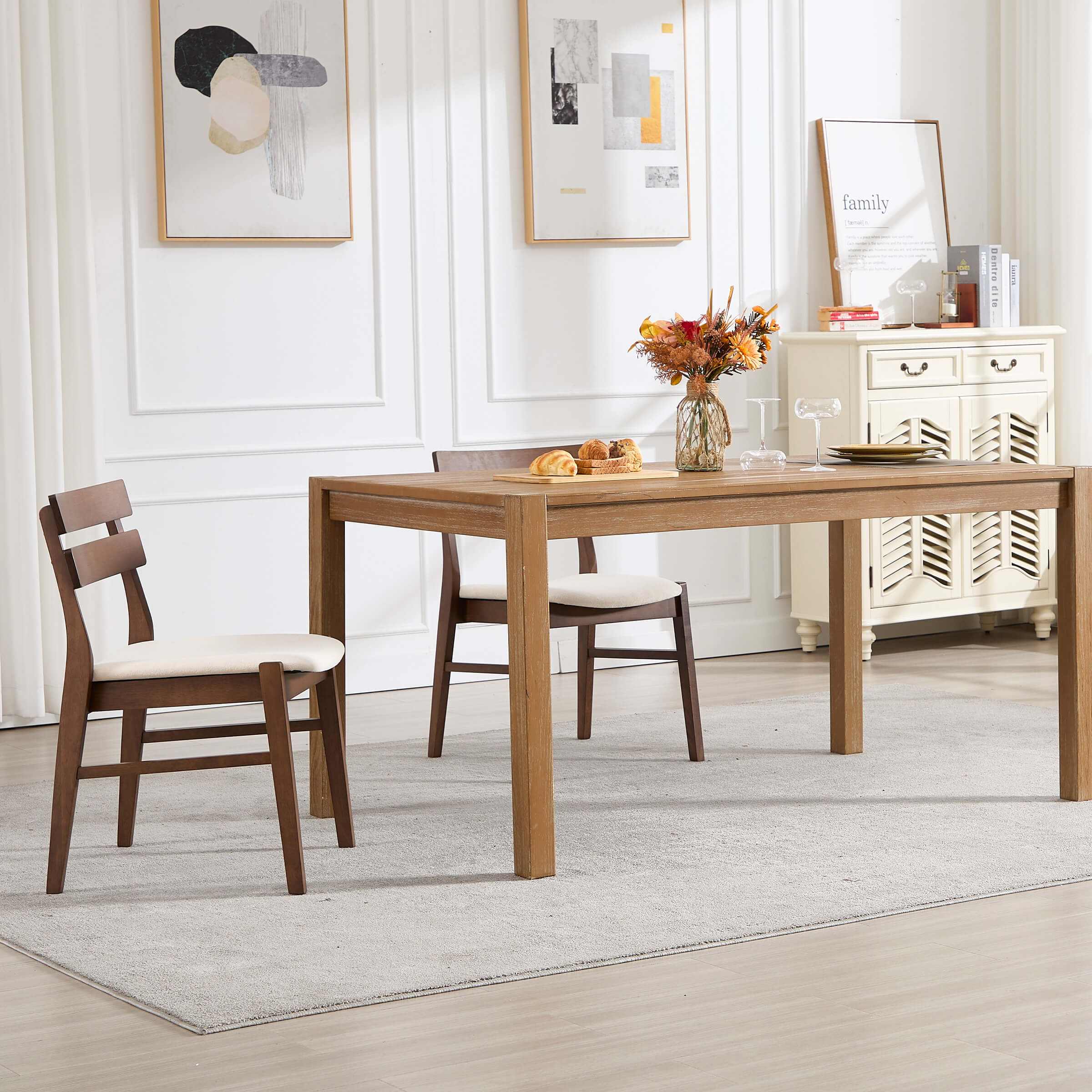 Wood Dining Chairs Set of 2 - 2096DC - Image 12