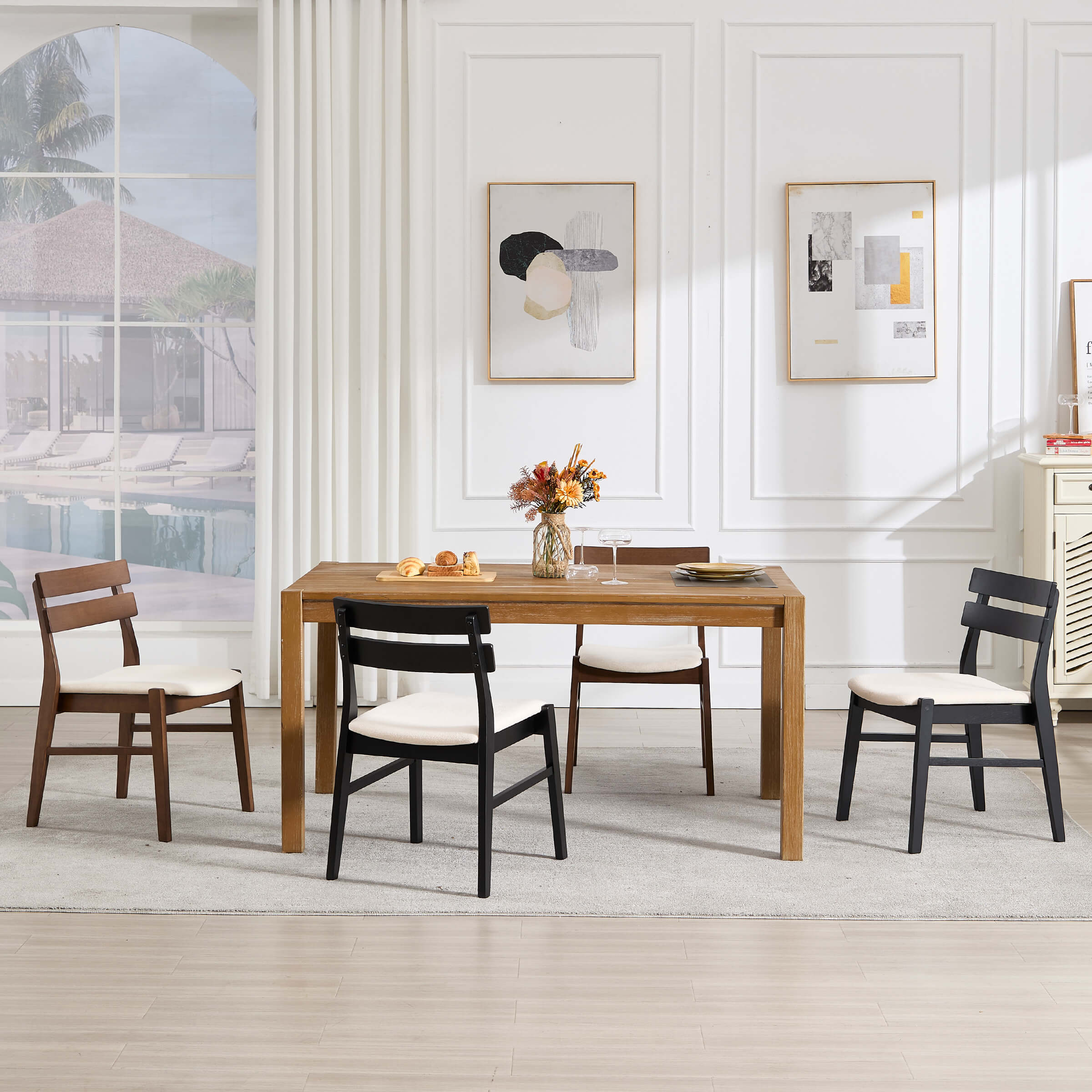 Wood Dining Chairs Set of 2 - 2096DC - Image 17