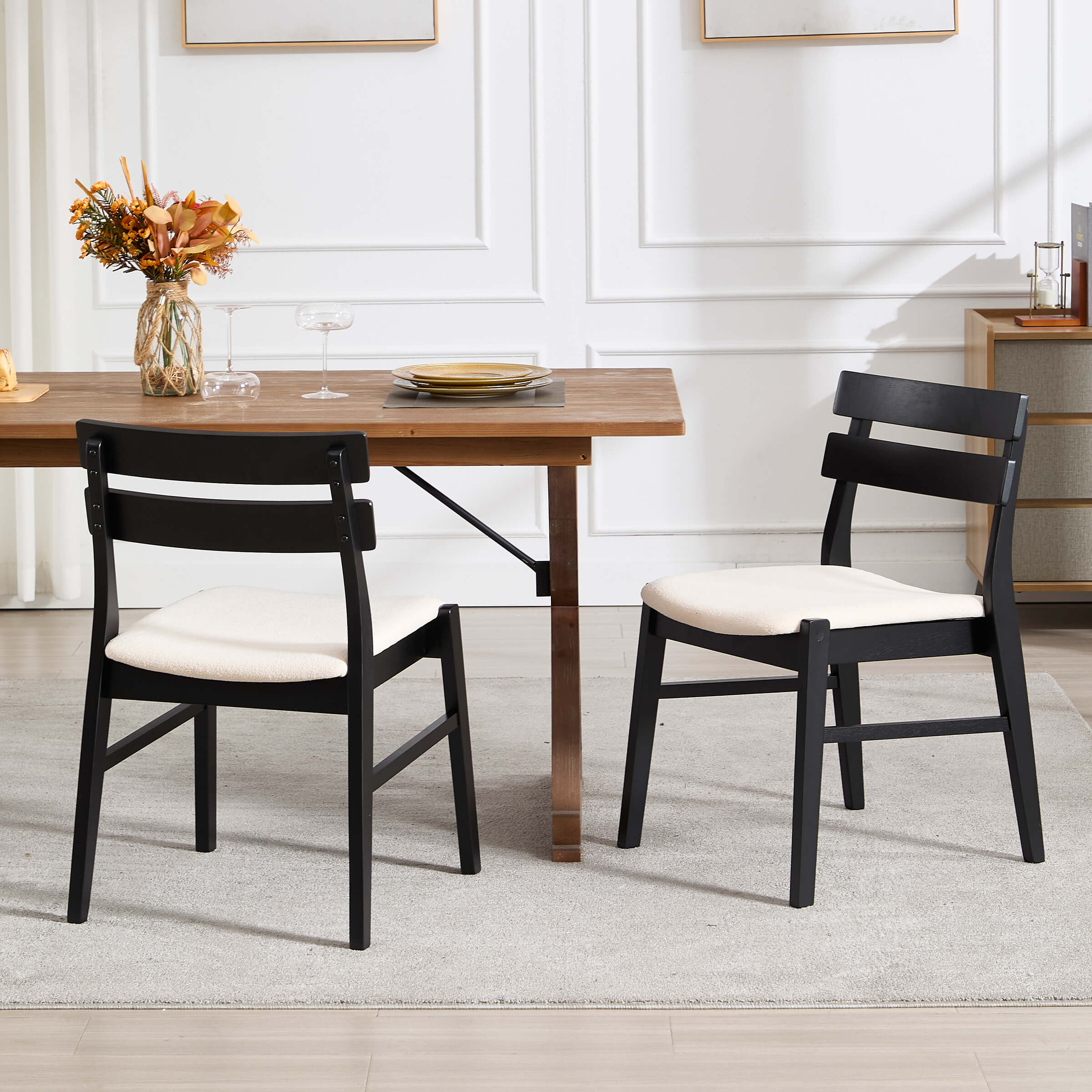 Wood Dining Chairs Set of 2 - 2096DC - Image 2