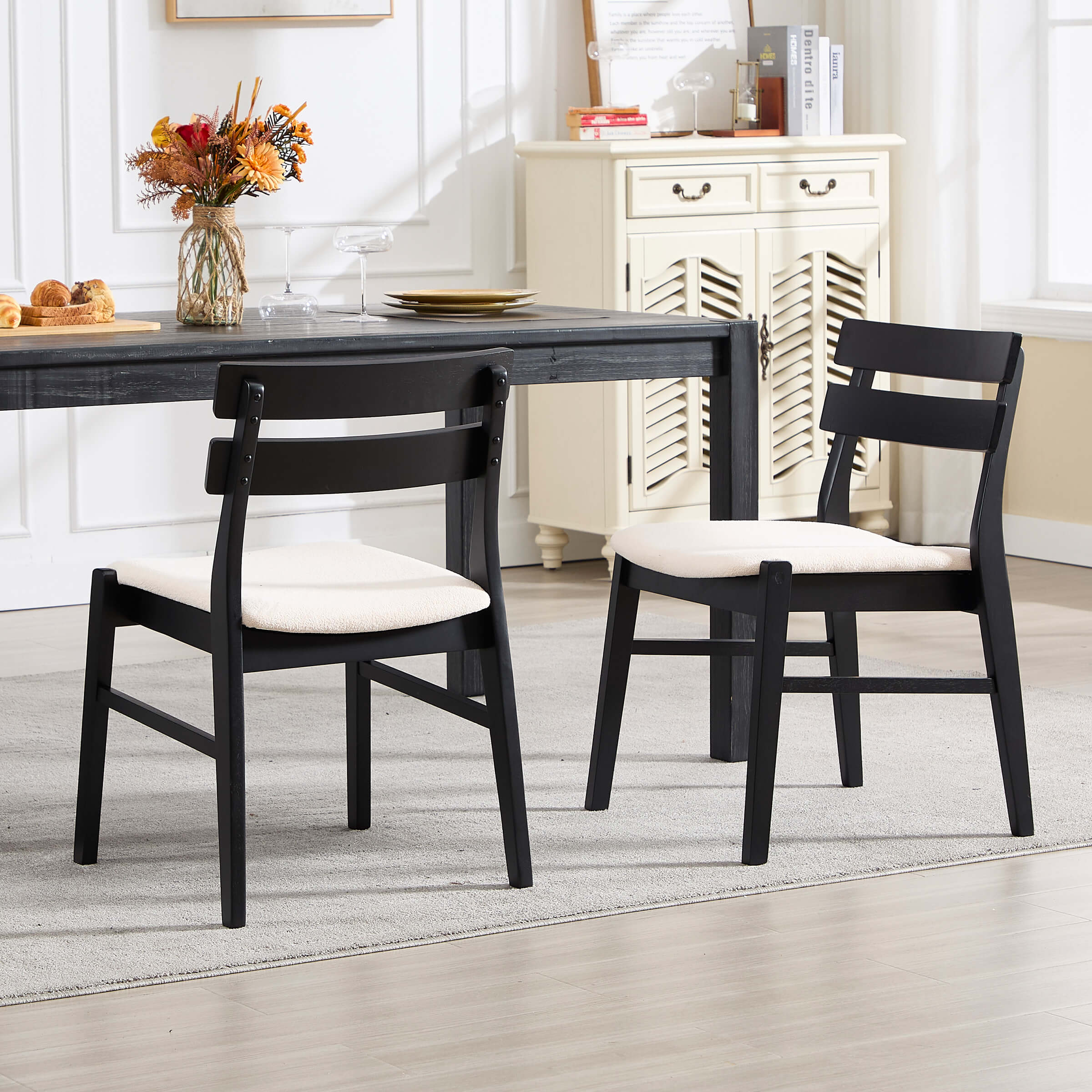 Wood Dining Chairs Set of 2 - 2096DC - Image 3