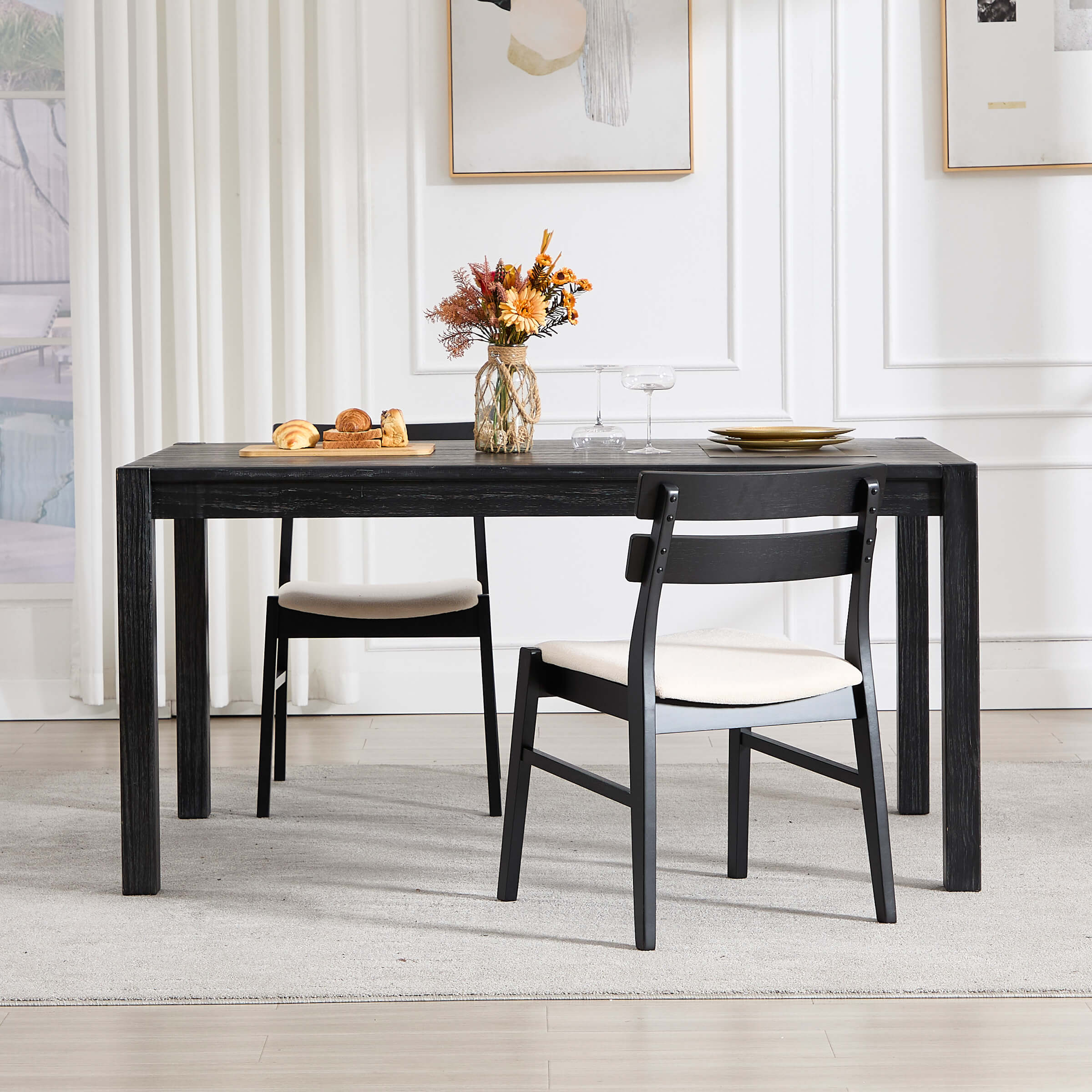 Wood Dining Chairs Set of 2 - 2096DC - Image 4