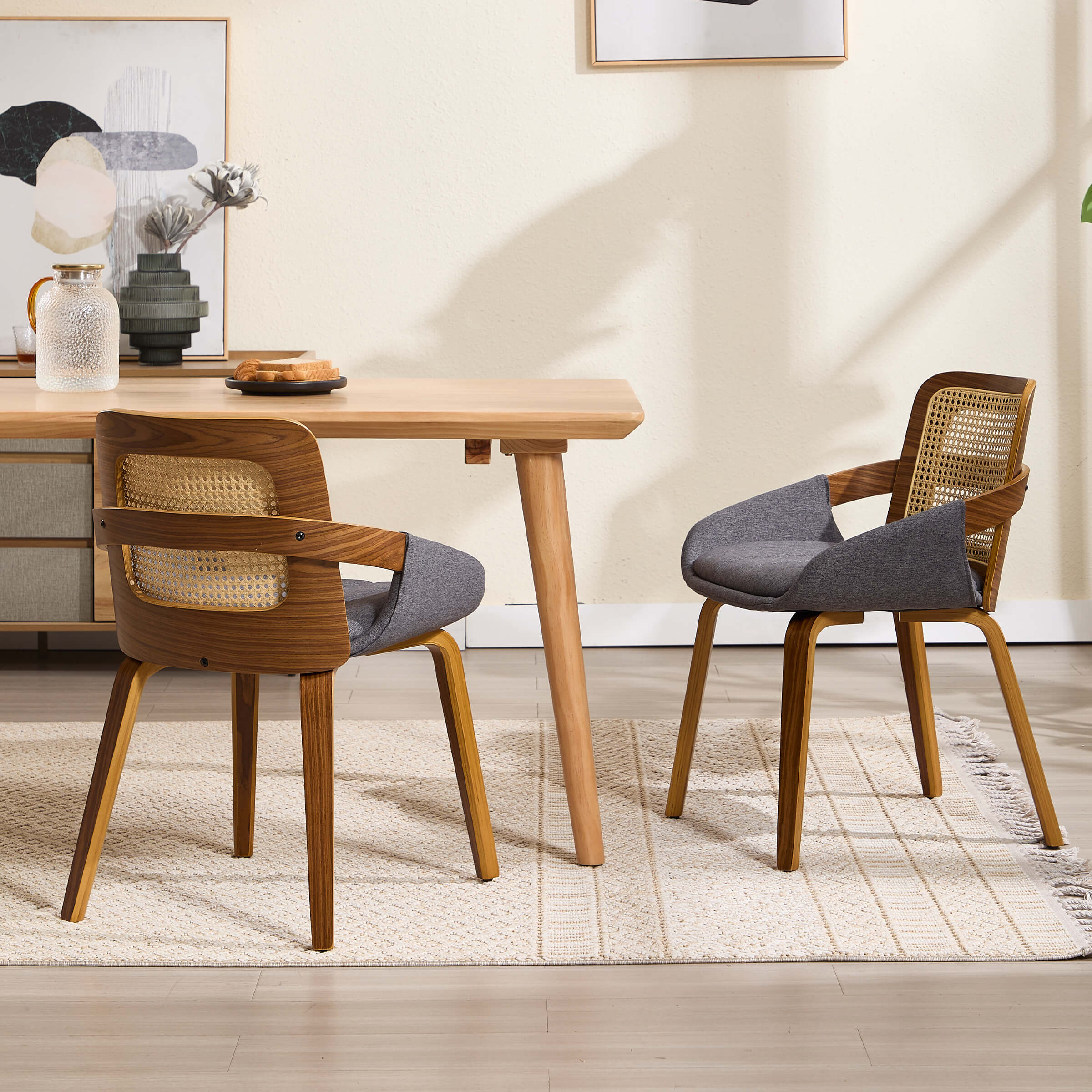 Rattan Cane Dining Chairs Set of 2 - 61343DC - Image 10