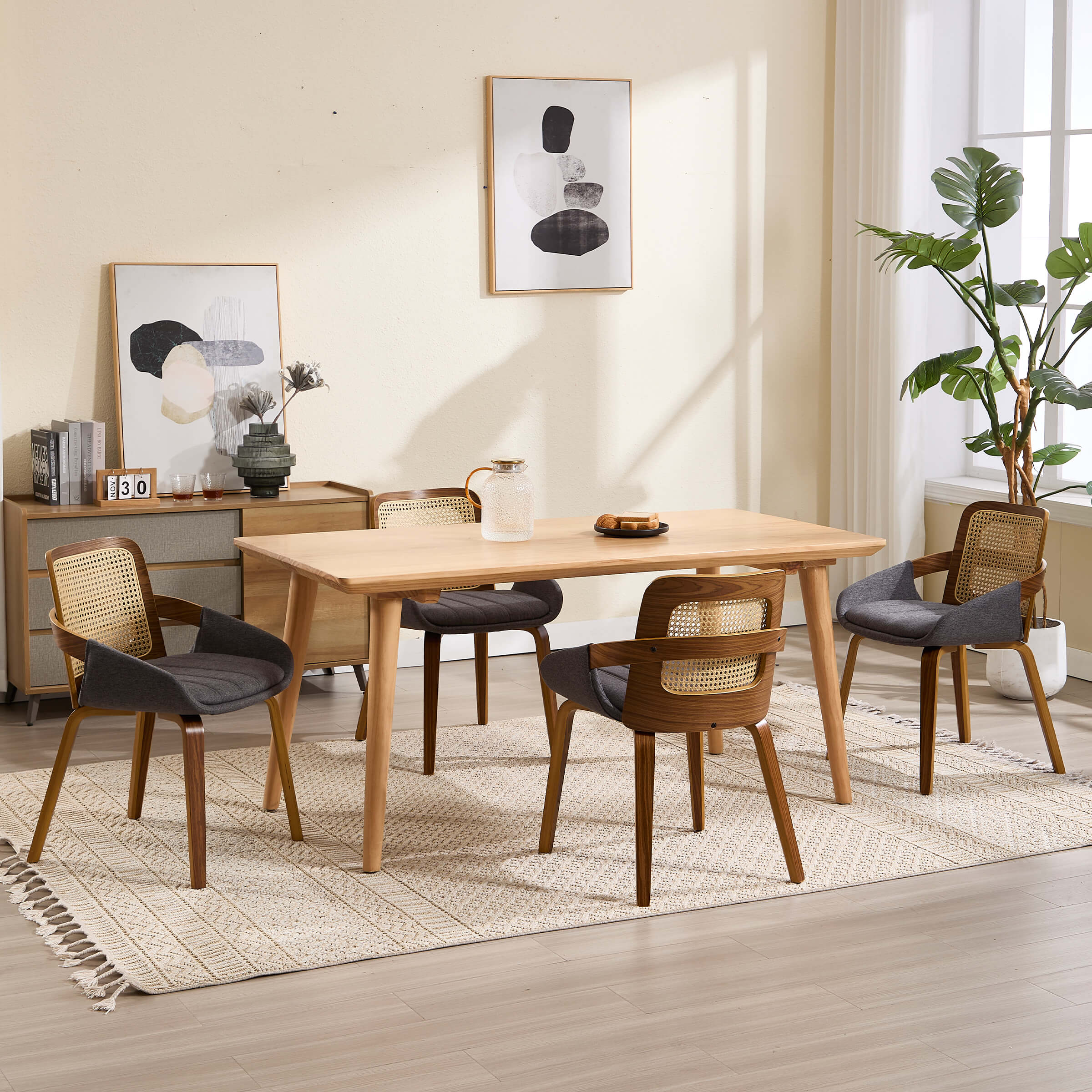 Rattan Cane Dining Chairs Set of 2 - 61343DC - Image 11