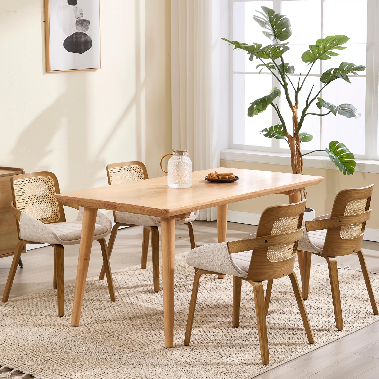 Rattan Cane Dining Chairs Set of 2 - 61343DC - Image 3