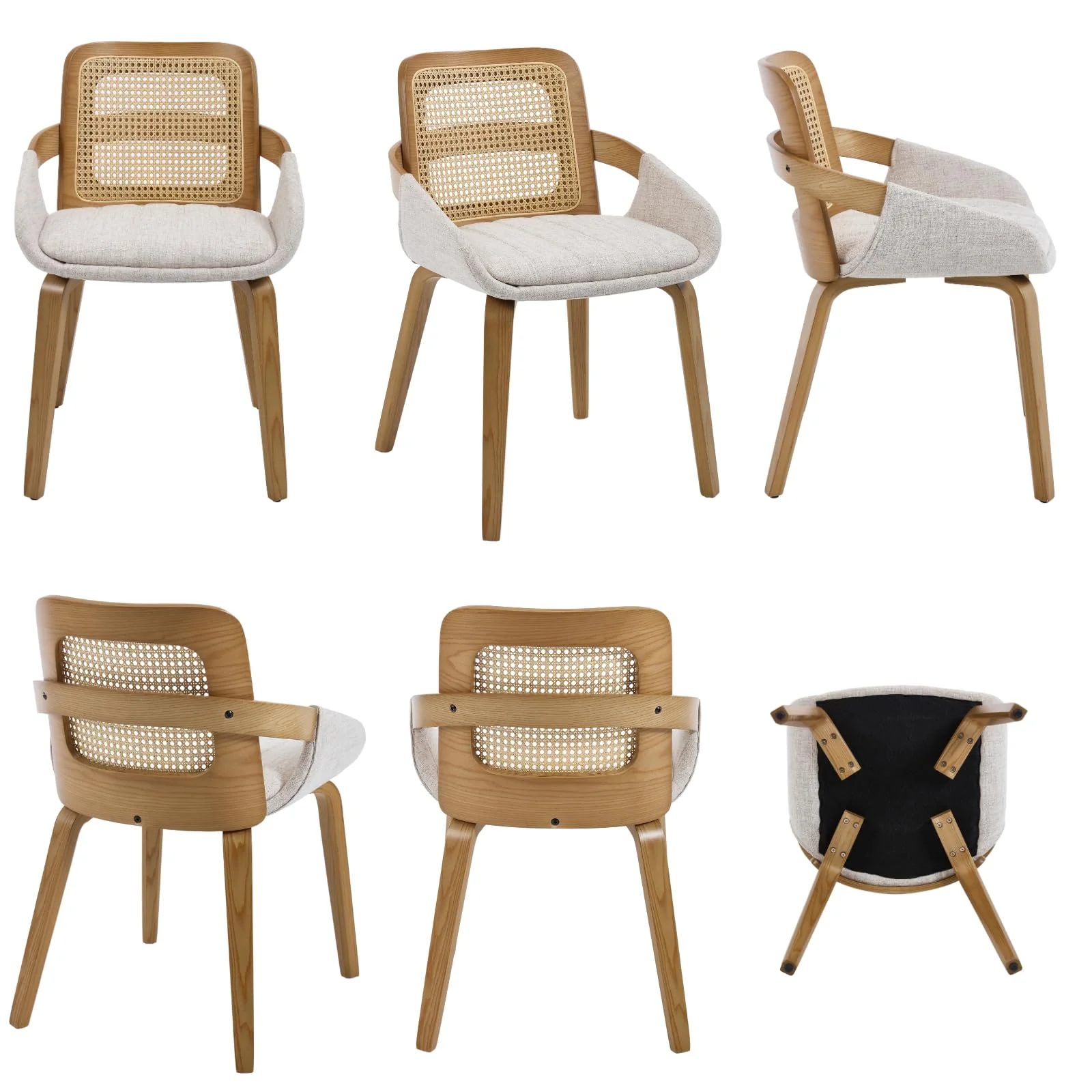 Rattan Cane Dining Chairs Set of 2 - 61343DC - Image 7