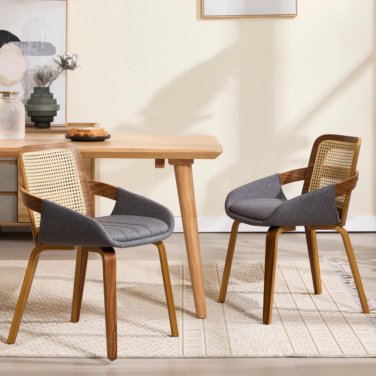 Rattan Cane Dining Chairs Set of 2 - 61343DC - Image 9