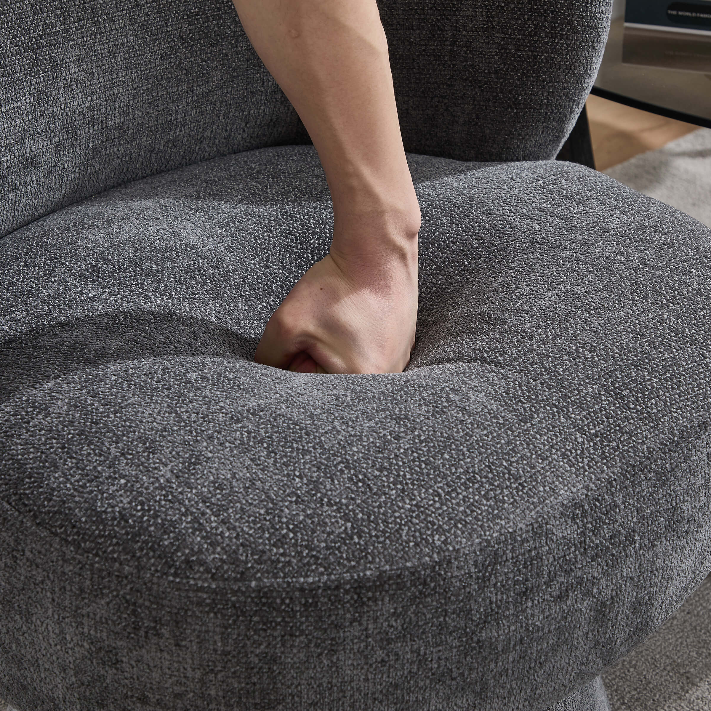 Modern Swivel Accent Chenille Armchair - 9918AC - Image 10