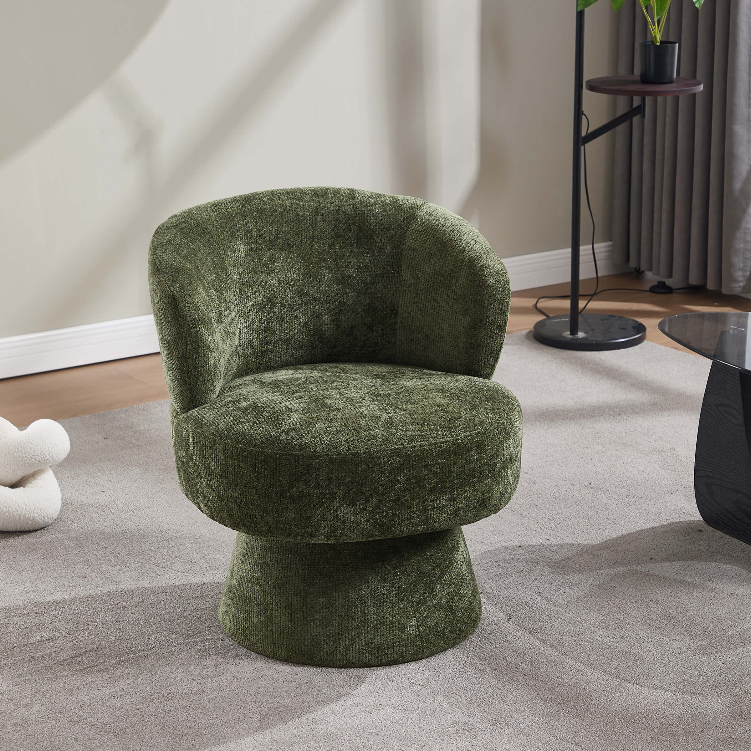 Modern Swivel Accent Chenille Armchair - 9918AC - Image 13