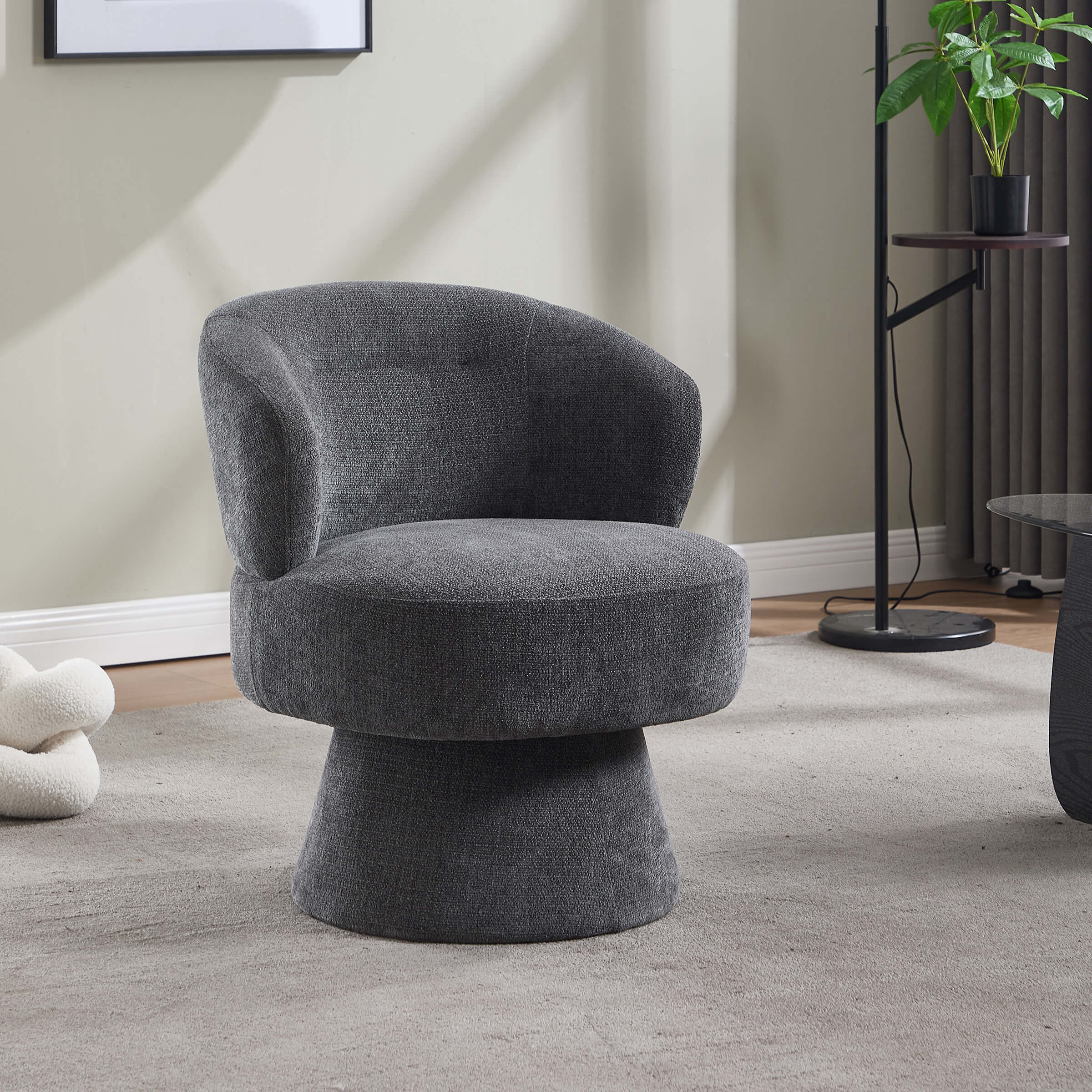 Modern Swivel Accent Chenille Armchair - 9918AC - Image 7