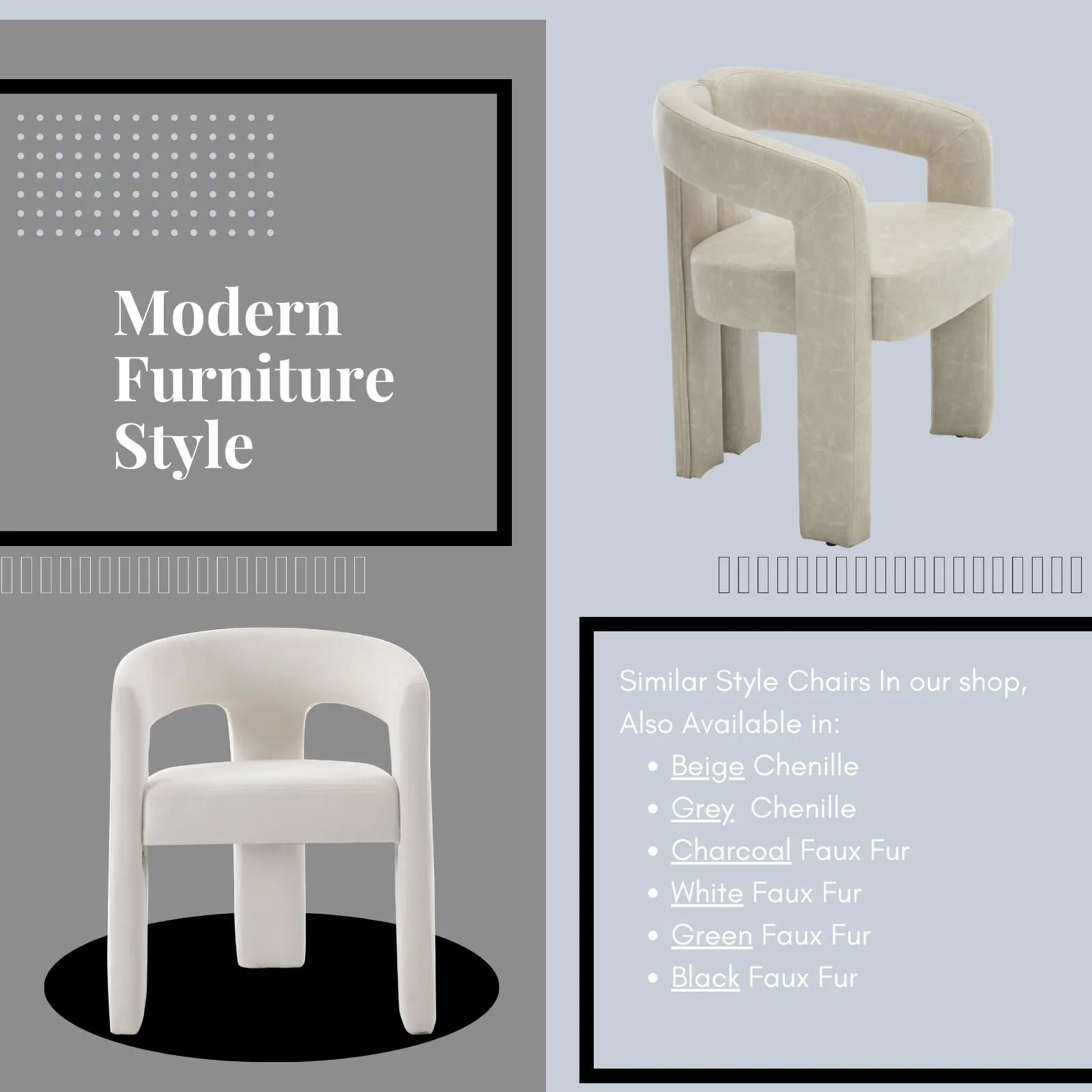 Modern Barrel Dining Chair 1 PCS - 10068DC - Image 11