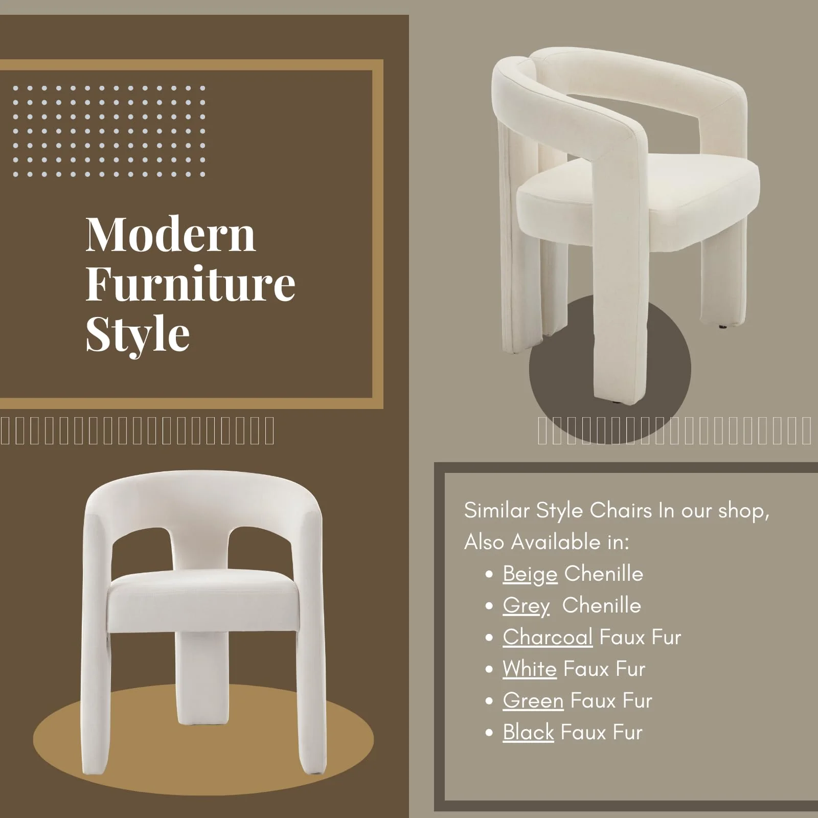 Modern Barrel Dining Chair 1 PCS - 10068DC - Image 15
