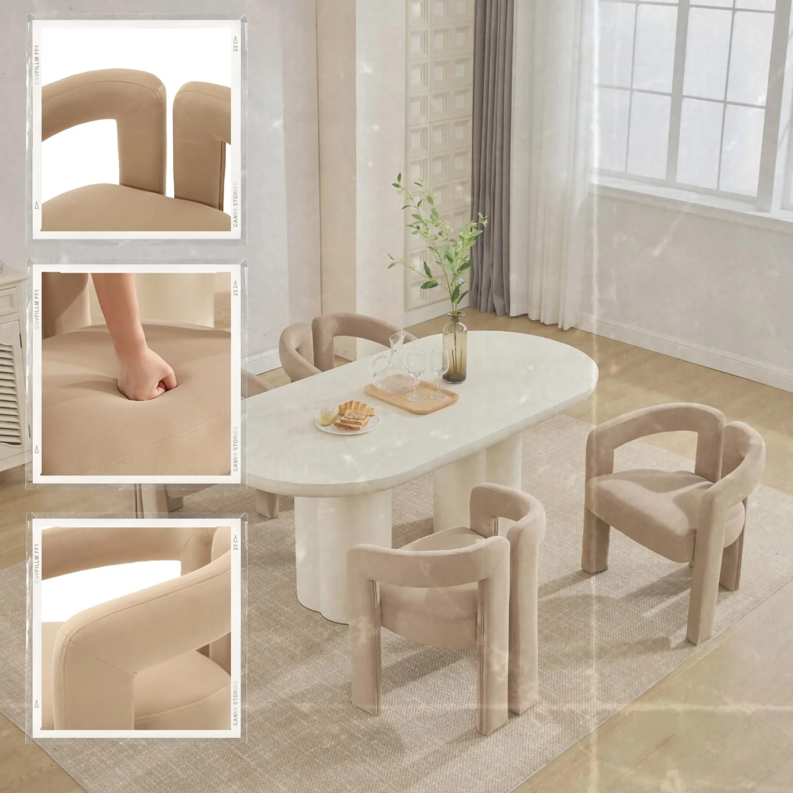 Modern Barrel Dining Chair 1 PCS - 10068DC - Image 25