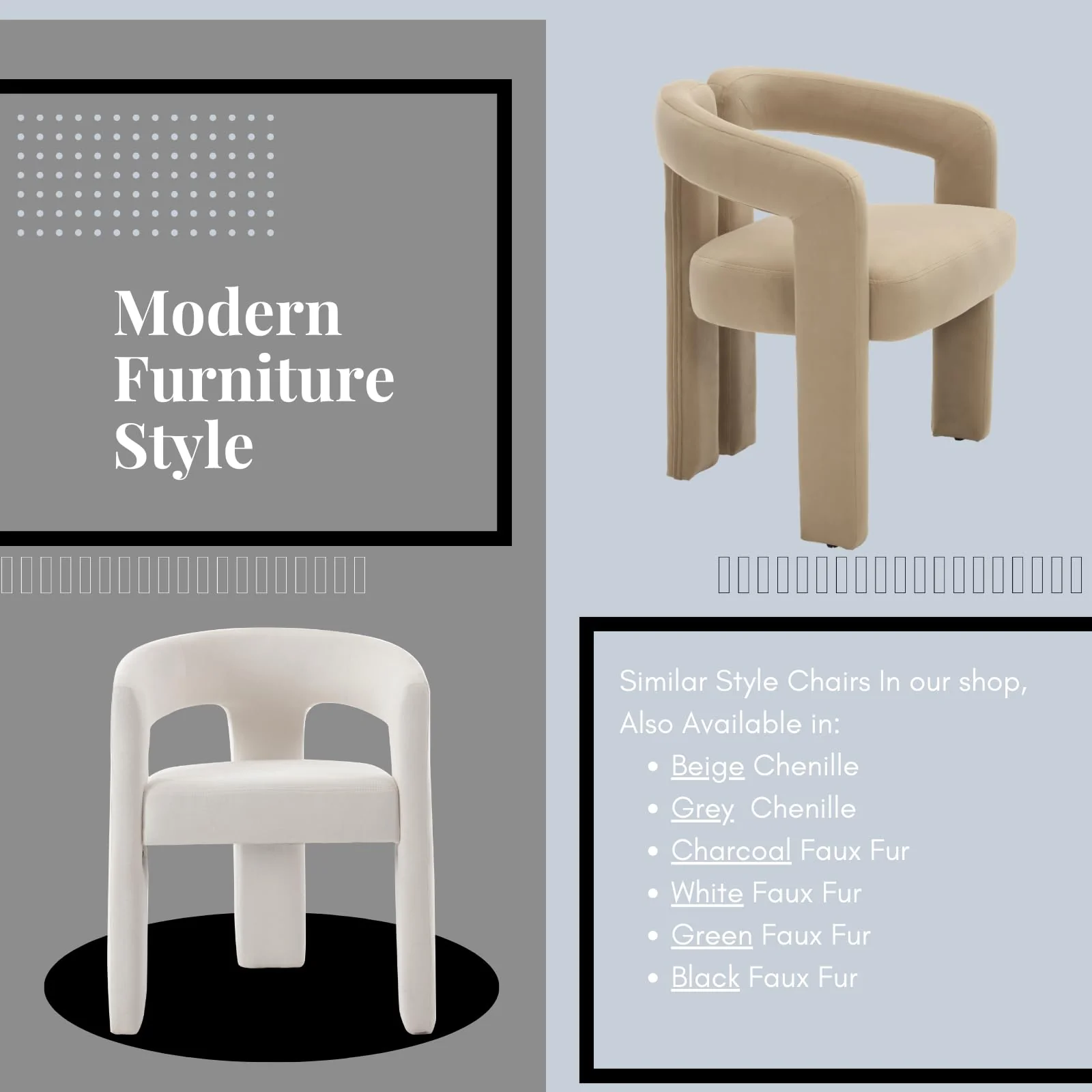 Modern Barrel Dining Chair 1 PCS - 10068DC - Image 26