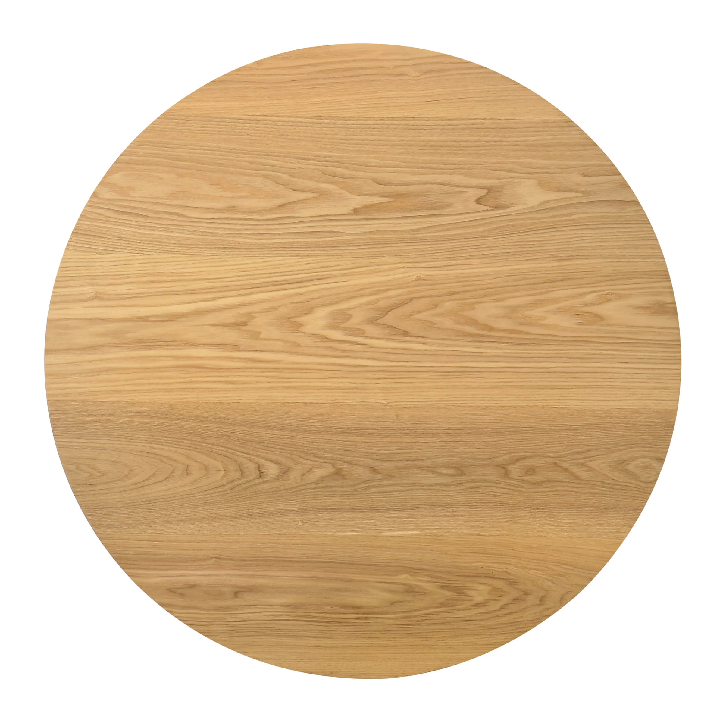 Solid Wood Round Coffee Table with Geometric Base - 50004CT - Image 7