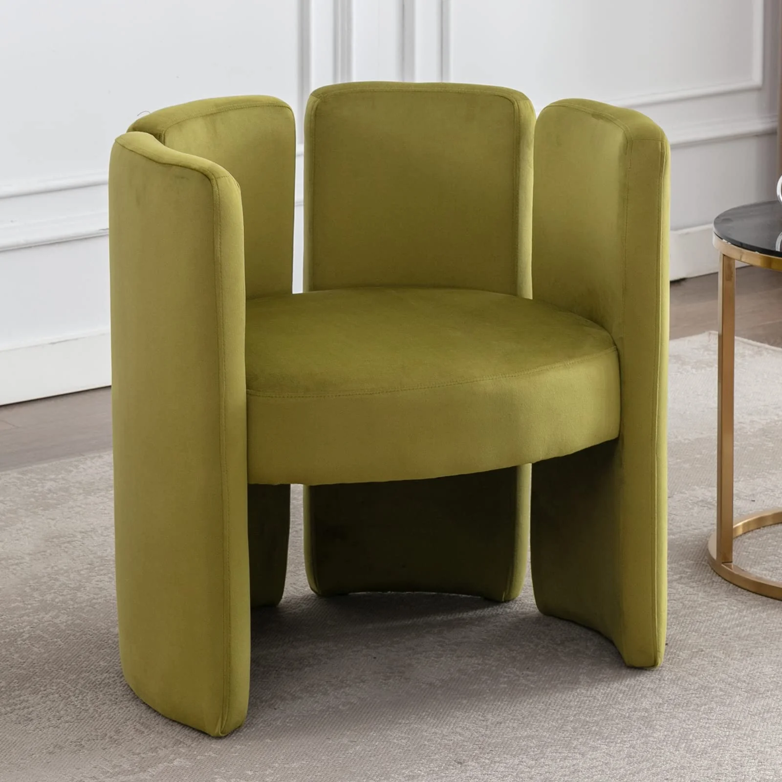 Modern Velvet Barrel Side Accent Chair 1 PCS - 3714AC - Image 10