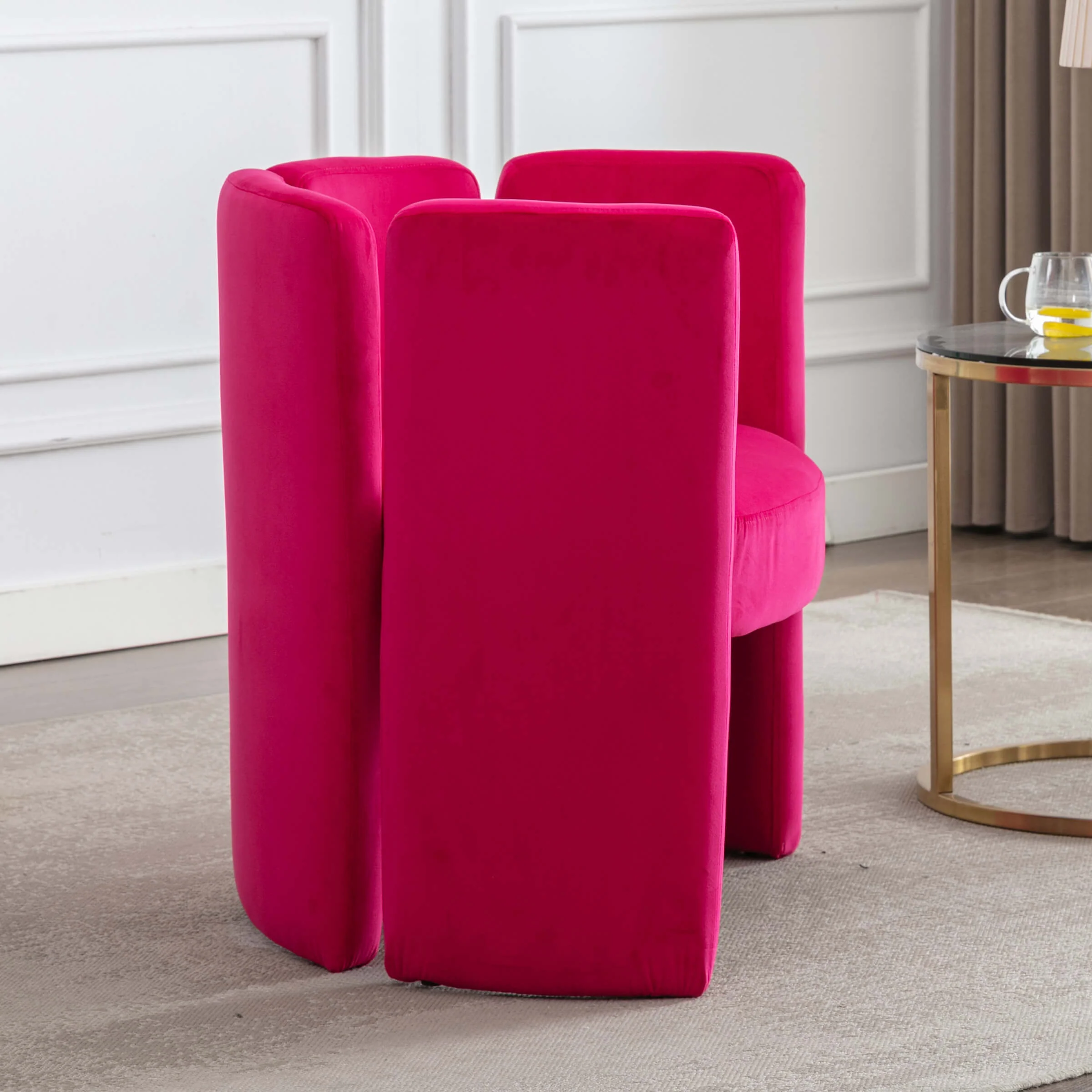 Modern Velvet Barrel Side Accent Chair 1 PCS - 3714AC - Image 18