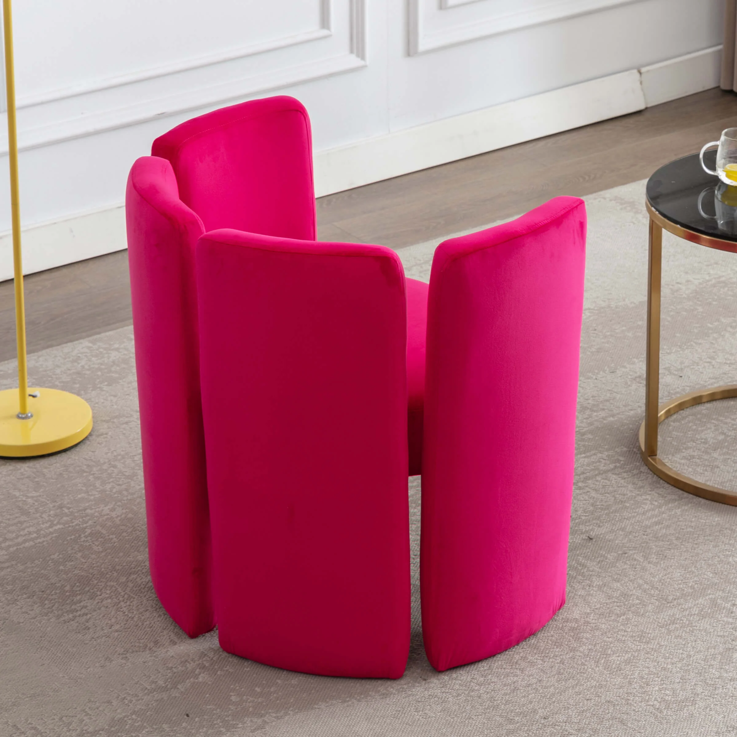 Modern Velvet Barrel Side Accent Chair 1 PCS - 3714AC - Image 19