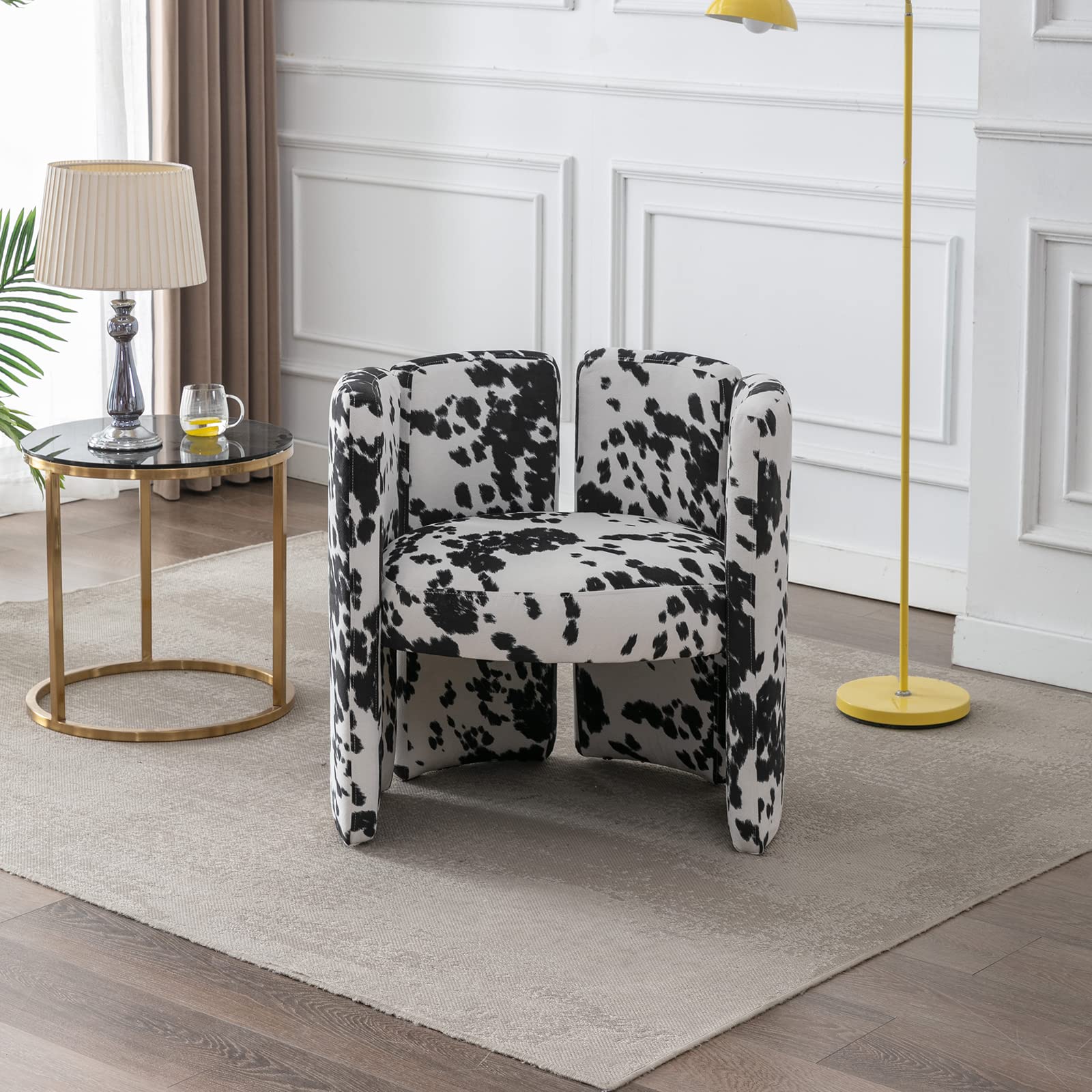 Modern Velvet Barrel Side Accent Chair 1 PCS - 3714AC - Image 2